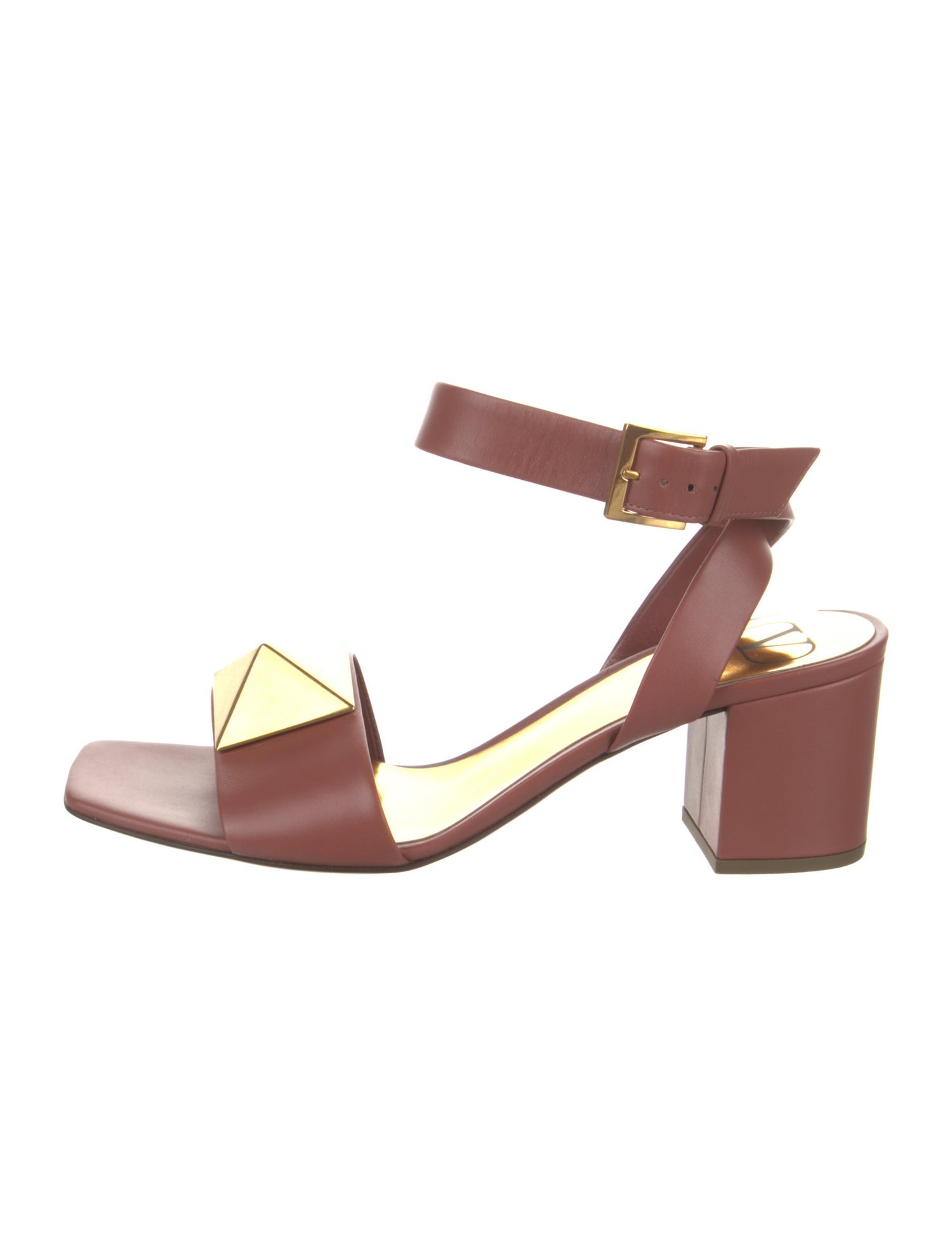 Valentino Rockstud Accents Leather Sandals w/ Tags