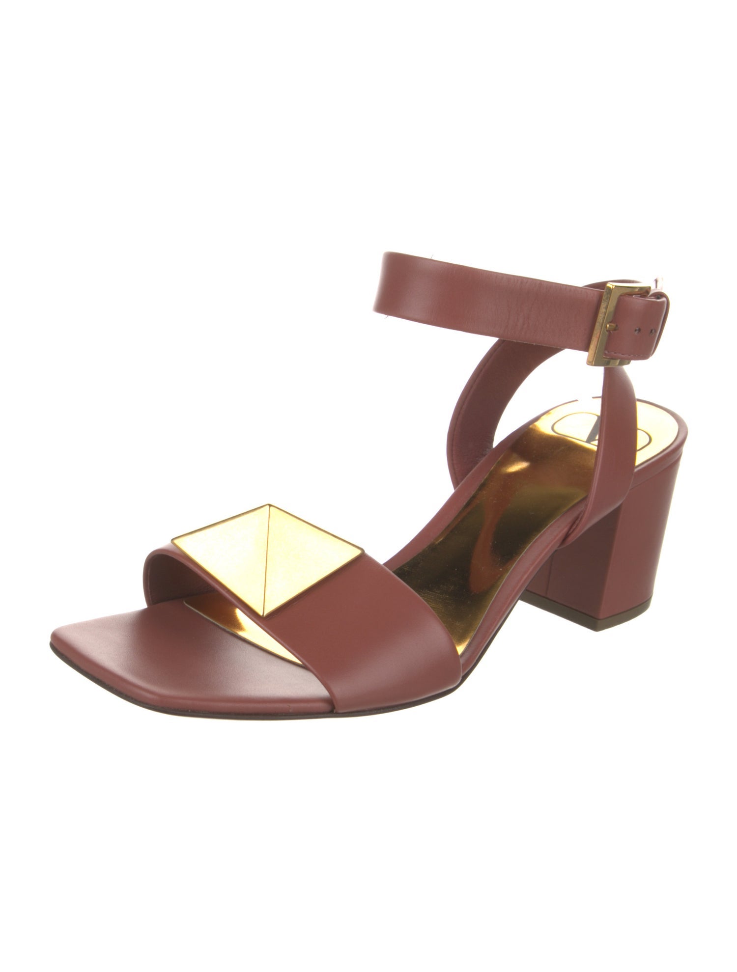 Valentino Rockstud Accents Leather Sandals w/ Tags