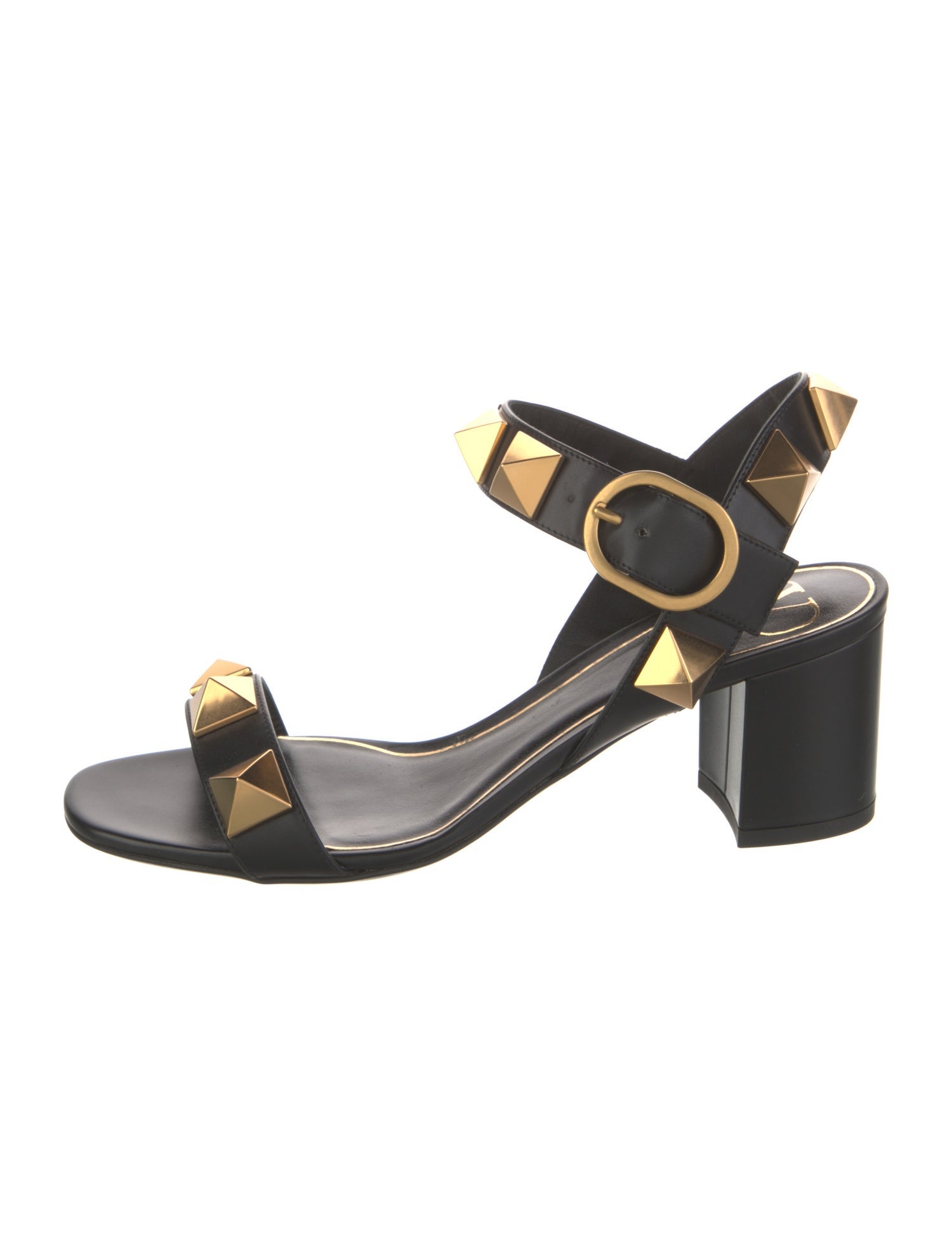 Valentino Rockstud Accents Leather Sandals