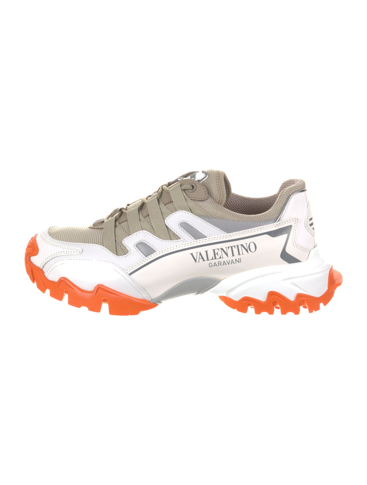 Valentino Leather Printed Athletic Sneakers