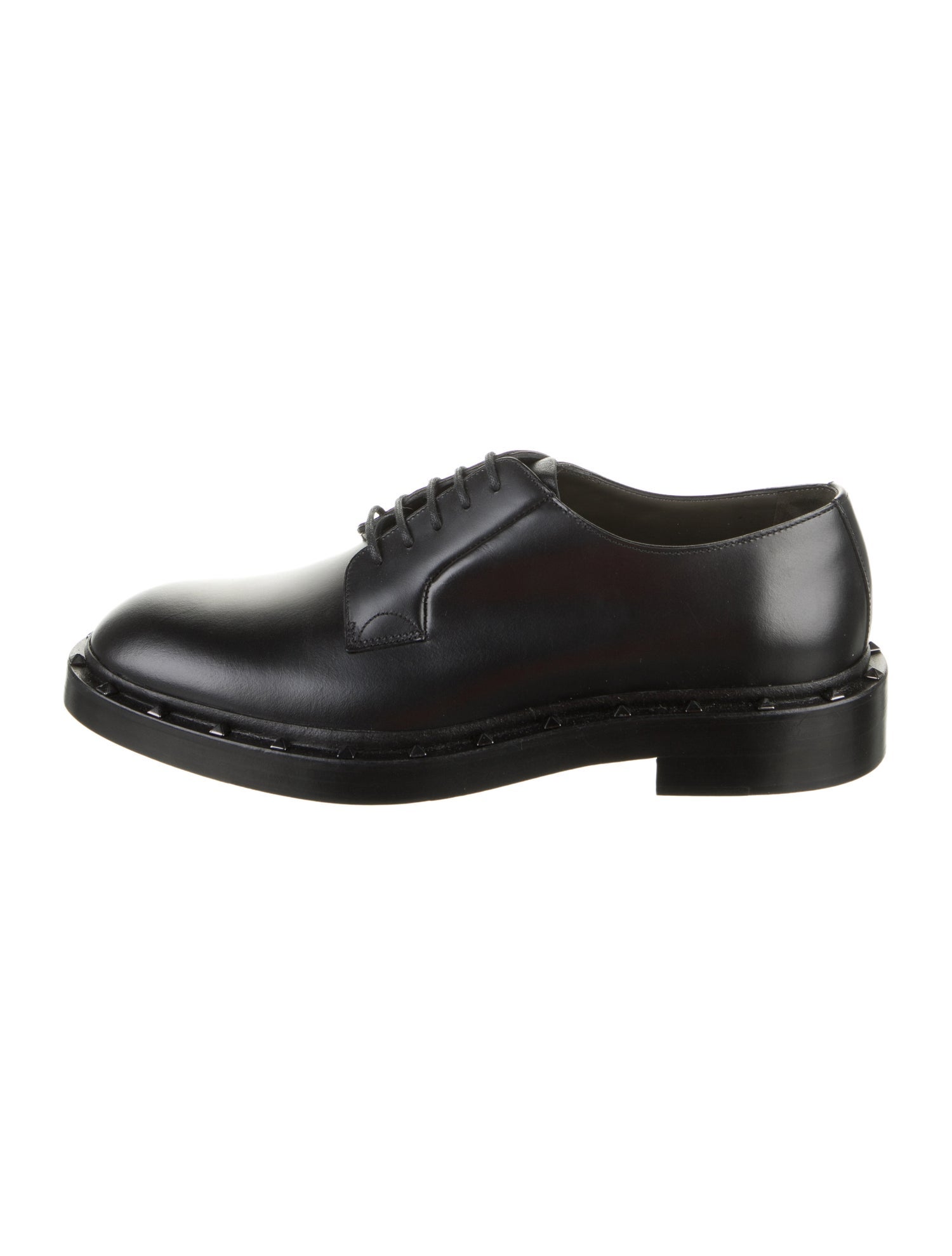 Valentino Leather Studded Accents Derby Shoes
