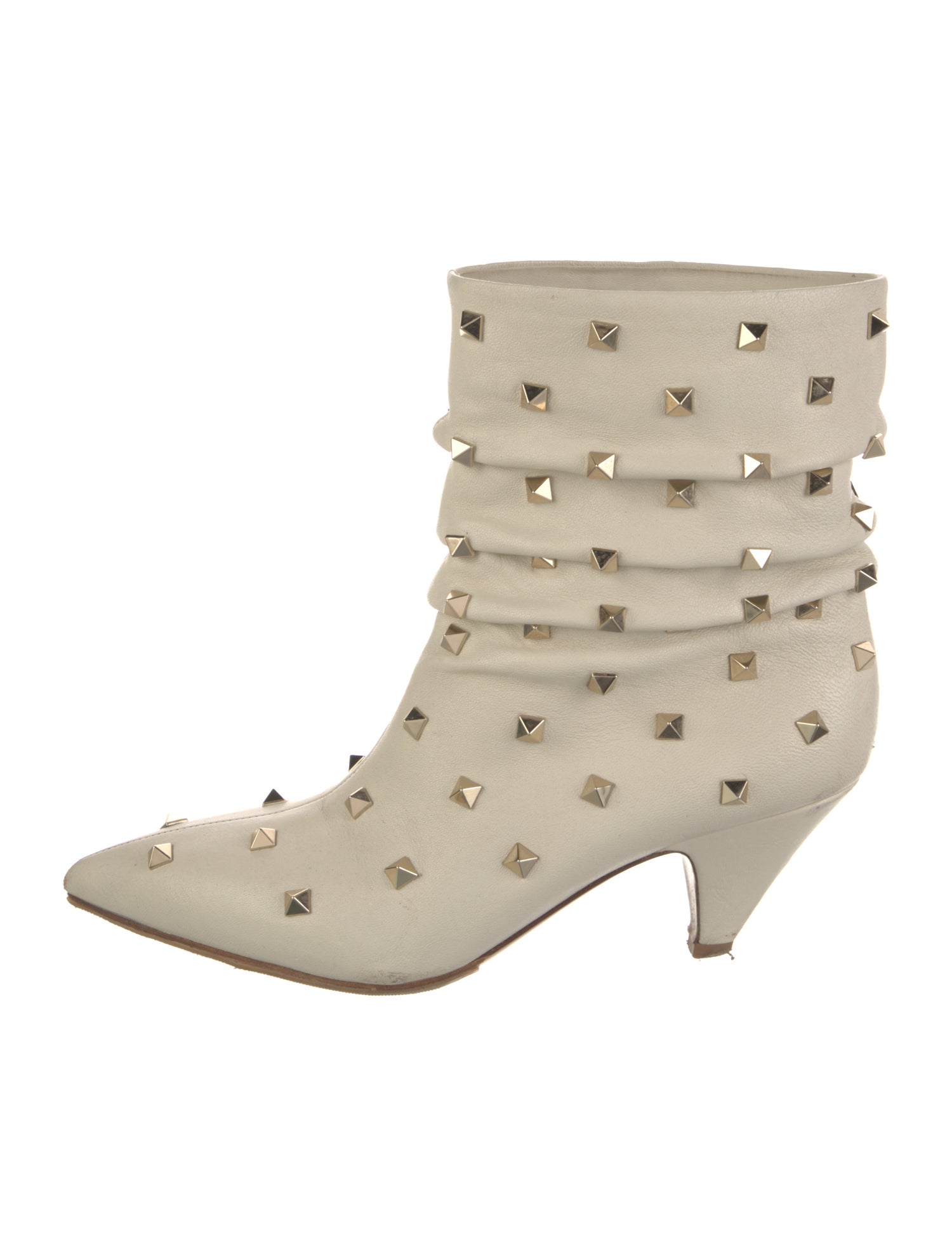 Valentino Rockstud Accents Leather Boots