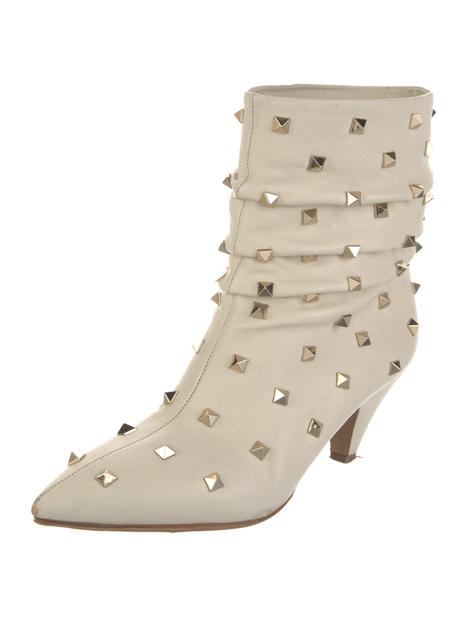 Valentino Rockstud Accents Leather Boots