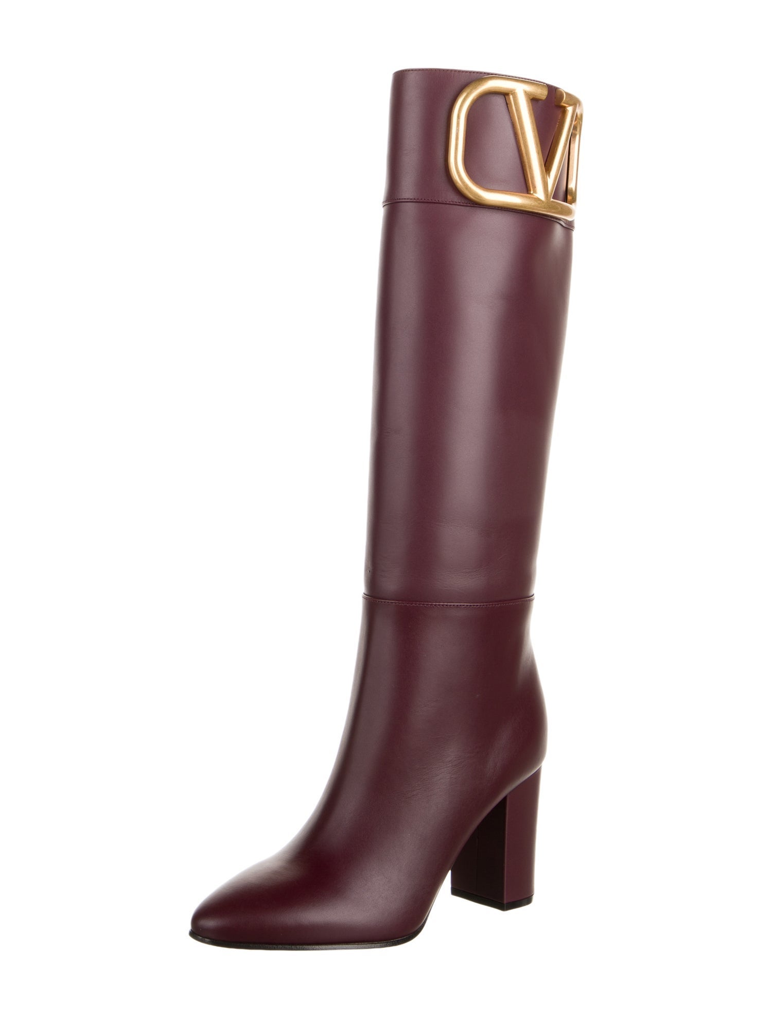 Valentino Leather Riding Boots