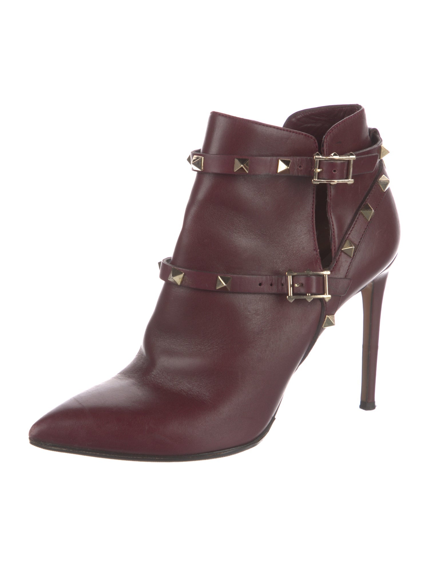 Valentino Rockstud Accents Leather Boots
