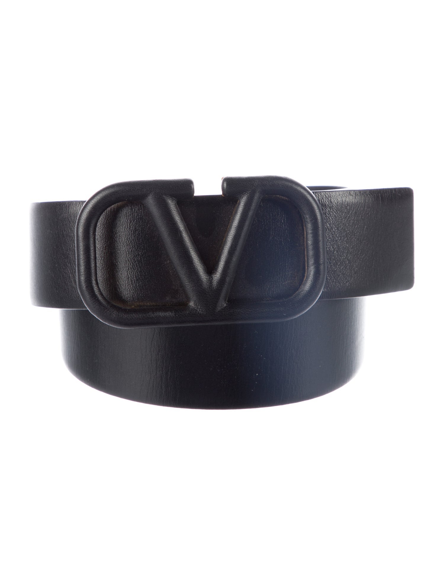 Valentino Leather Leather Trim Embellishment Waist Belt