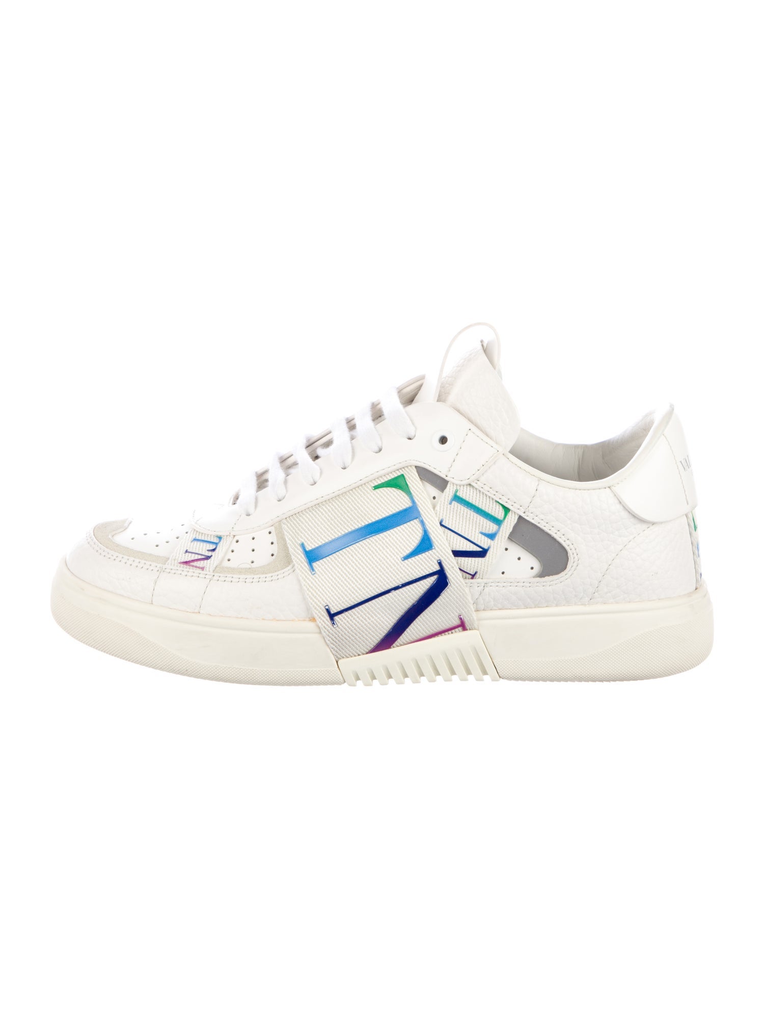 Valentino Leather Printed Sneakers