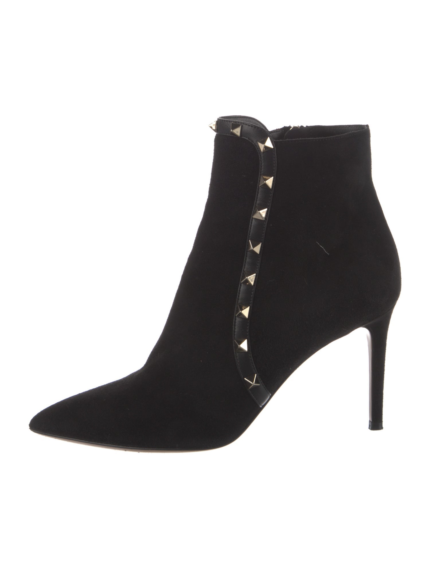 Valentino Rockstud Accents Suede Boots