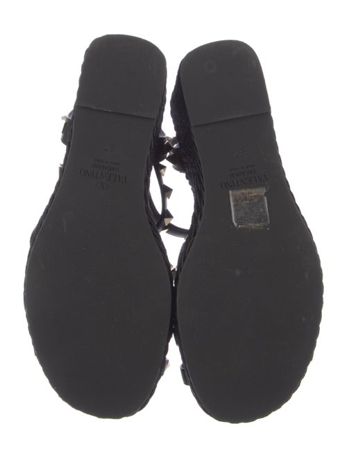 Valentino Rockstud Accents Leather Espadrilles