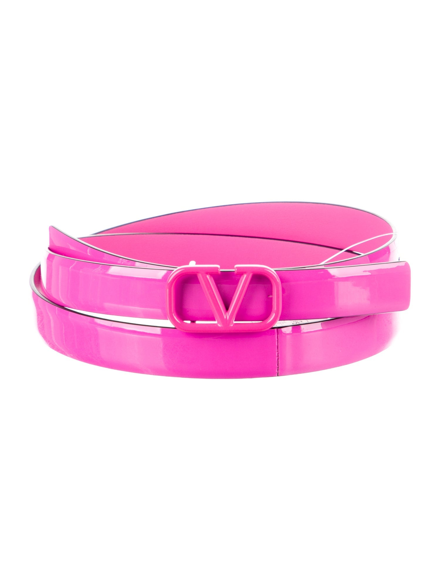 Valentino Skinny Patent Leather Belt