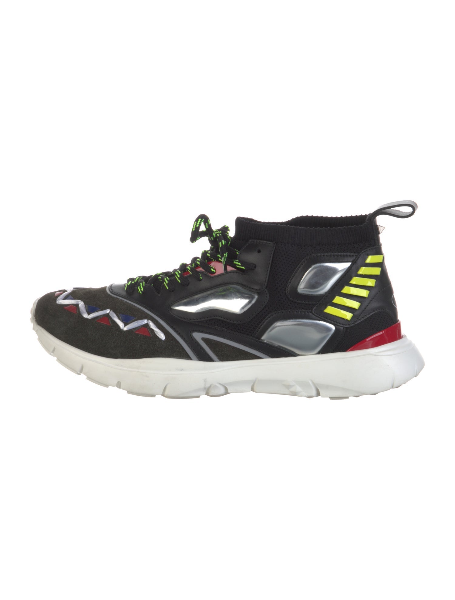 Valentino Suede Printed Athletic Sneakers