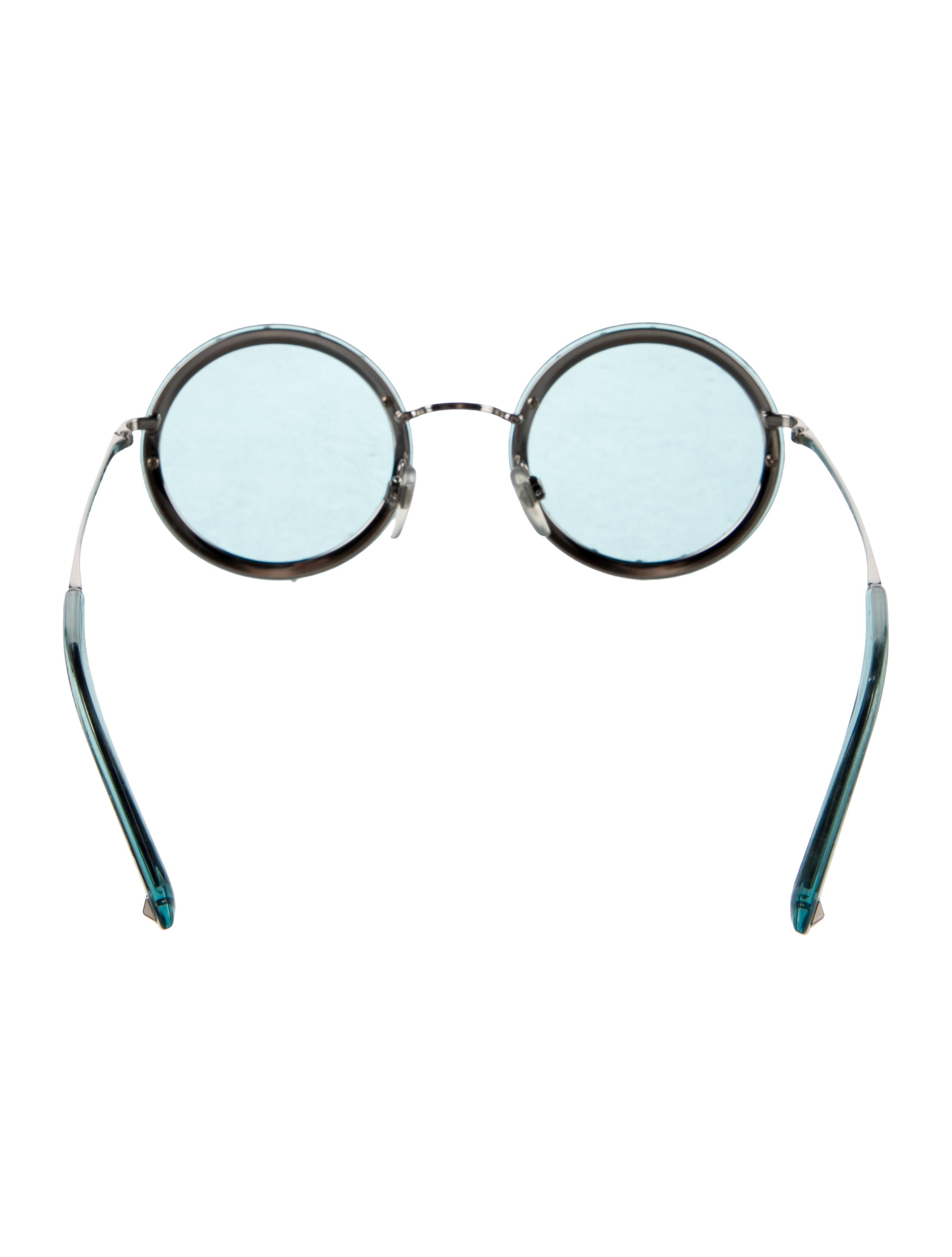 Valentino Rockstud Accents Round Sunglasses