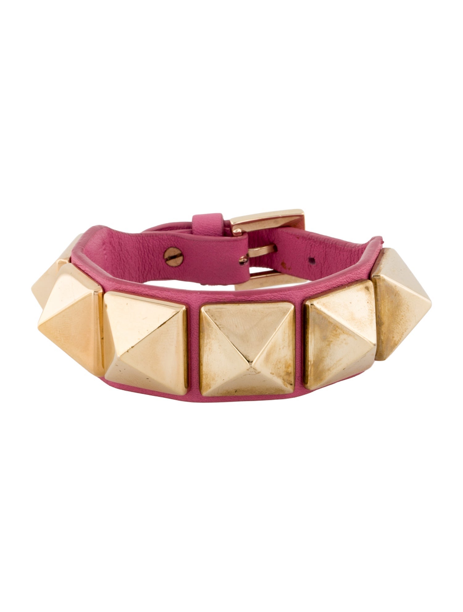 Valentino Leather Medium Rockstud Bracelet