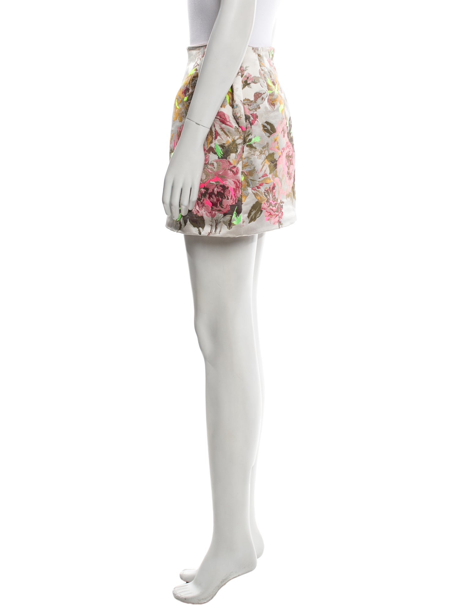 Valentino Floral Print Mini Skirt