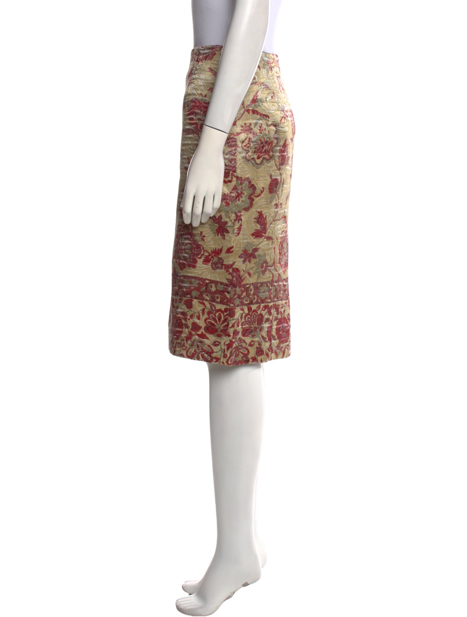 Valentino Floral Print Knee-Length Skirt