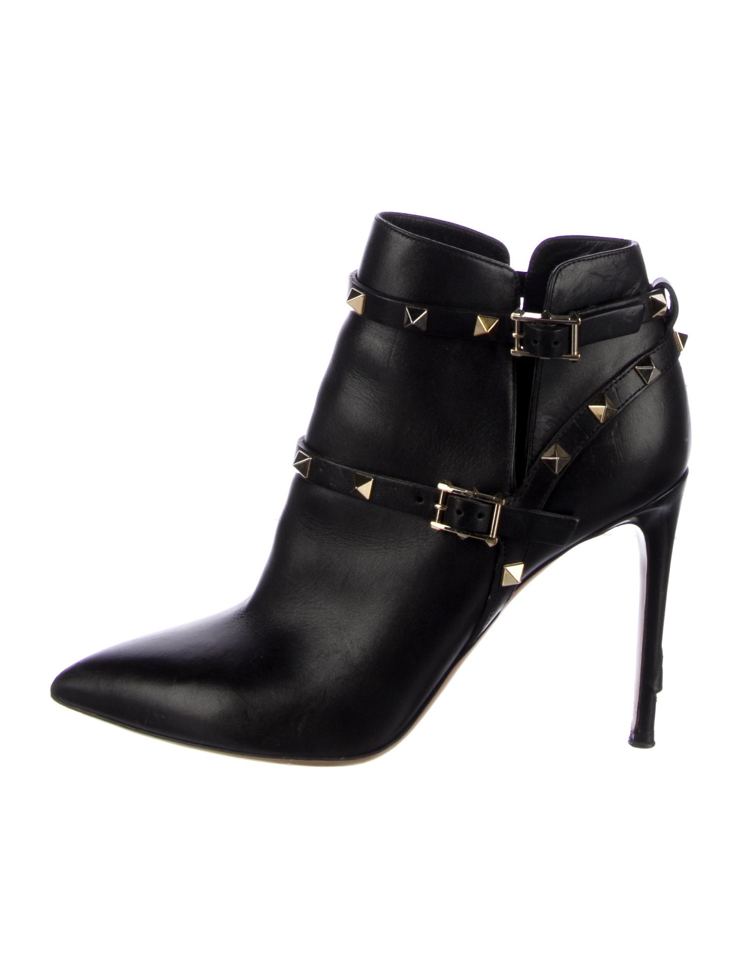 Valentino Rockstud Accents Leather Boots