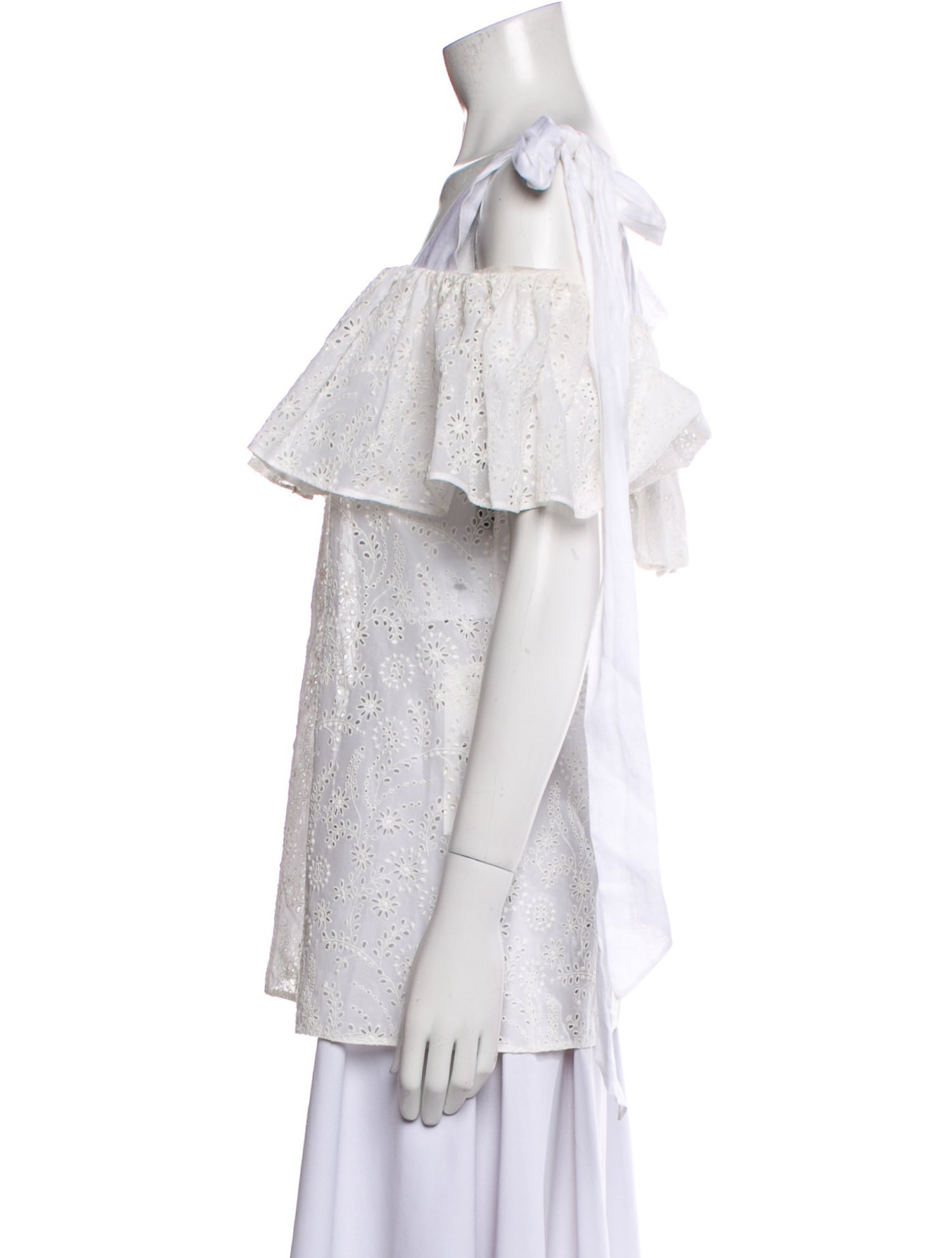 Valentino Off-The-Shoulder Short Sleeve Blouse