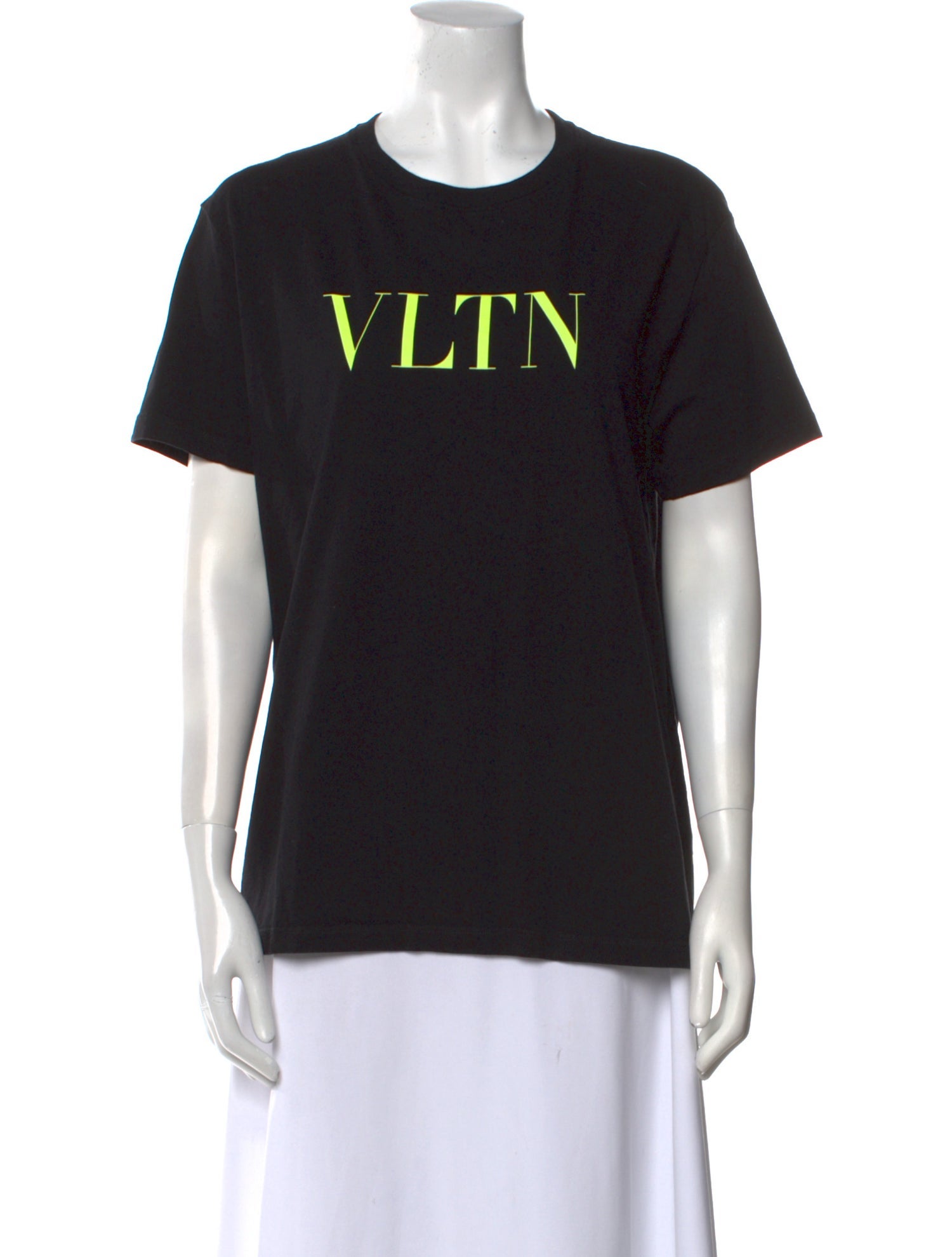 Valentino Graphic Print Crew Neck T-Shirt - Black Tops, Clothing 