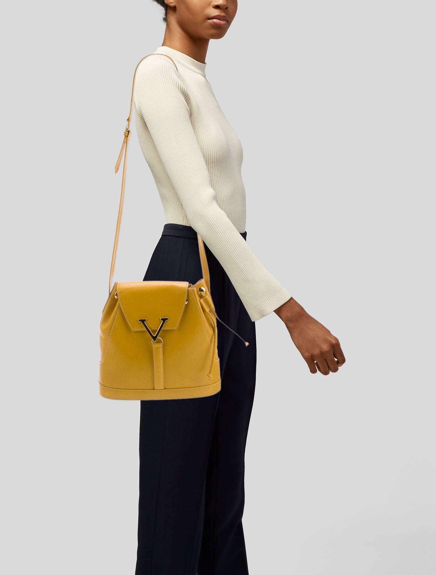 Valentino Leather Bucket Bag