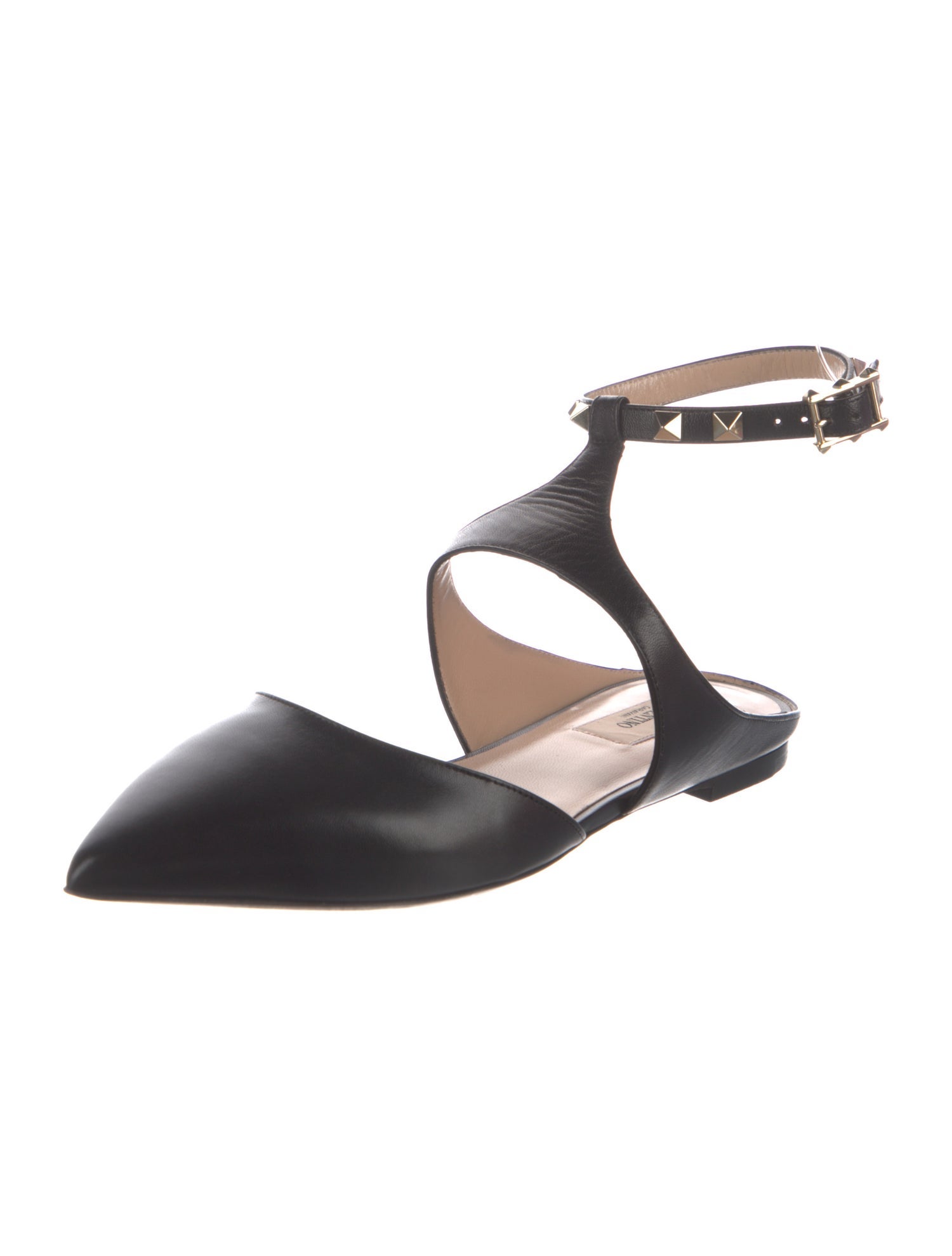 Valentino Rockstud Accents Leather Mules