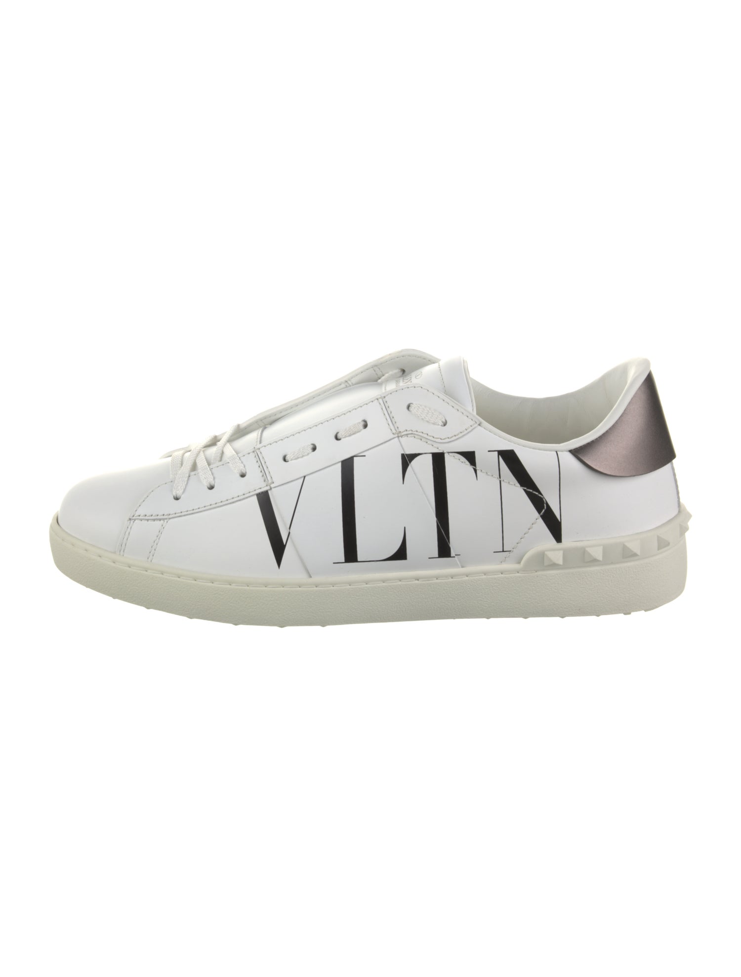 Valentino Leather Printed Sneakers