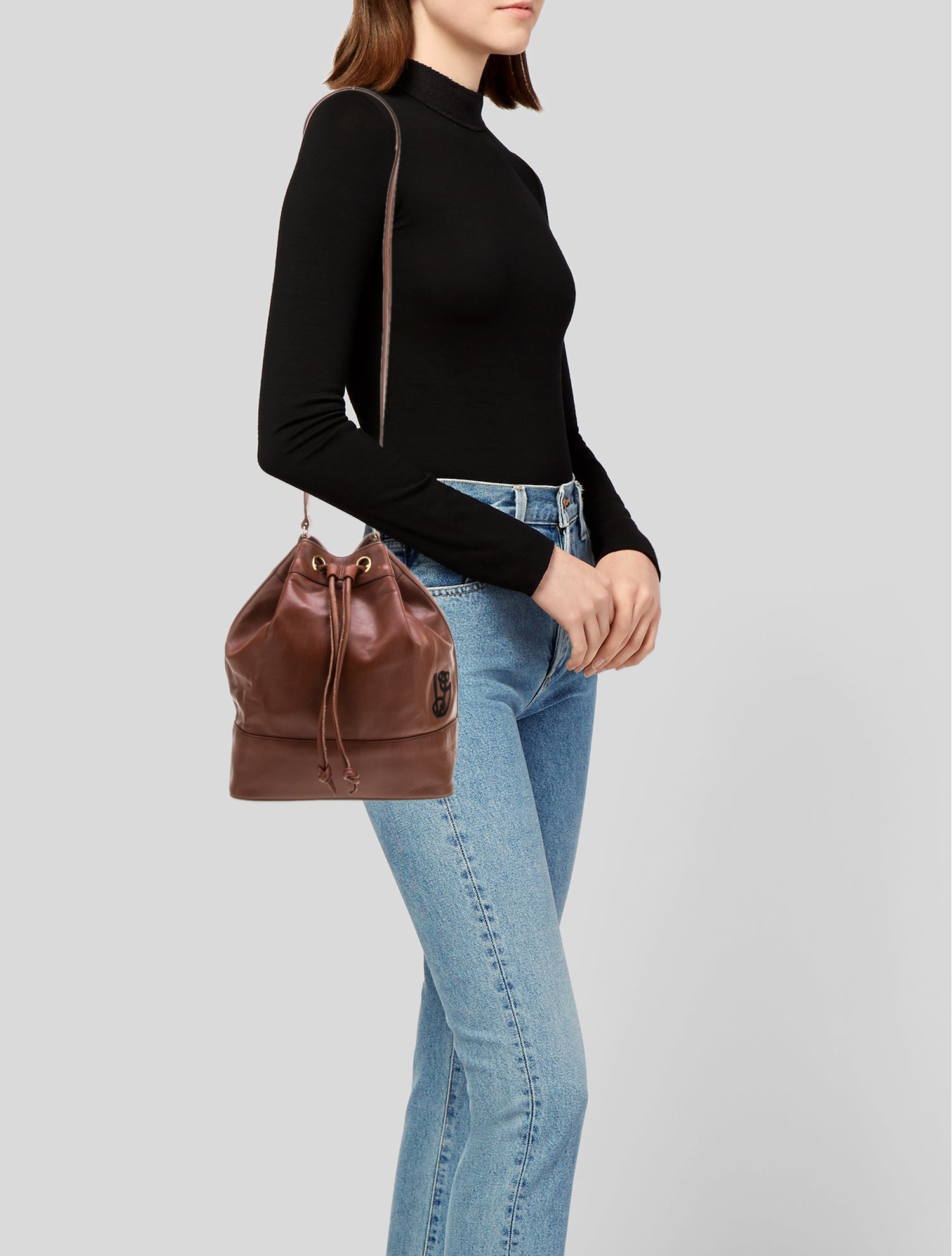 Valentino Leather Bucket Bag