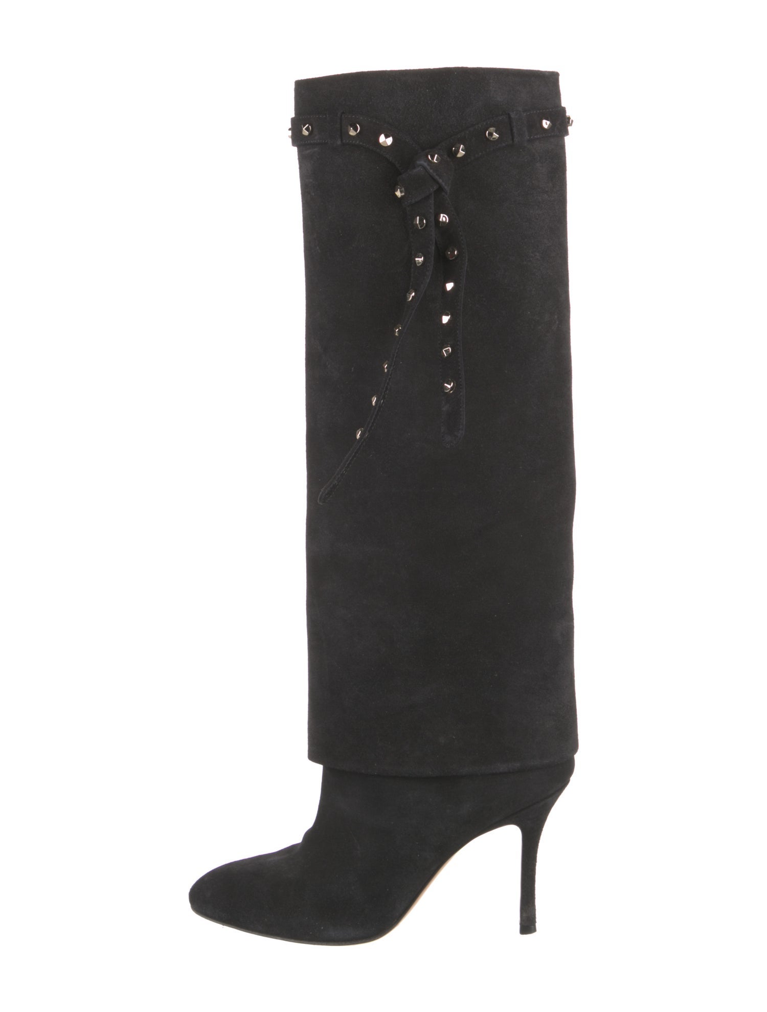 Valentino Rockstud Accents Suede Boots
