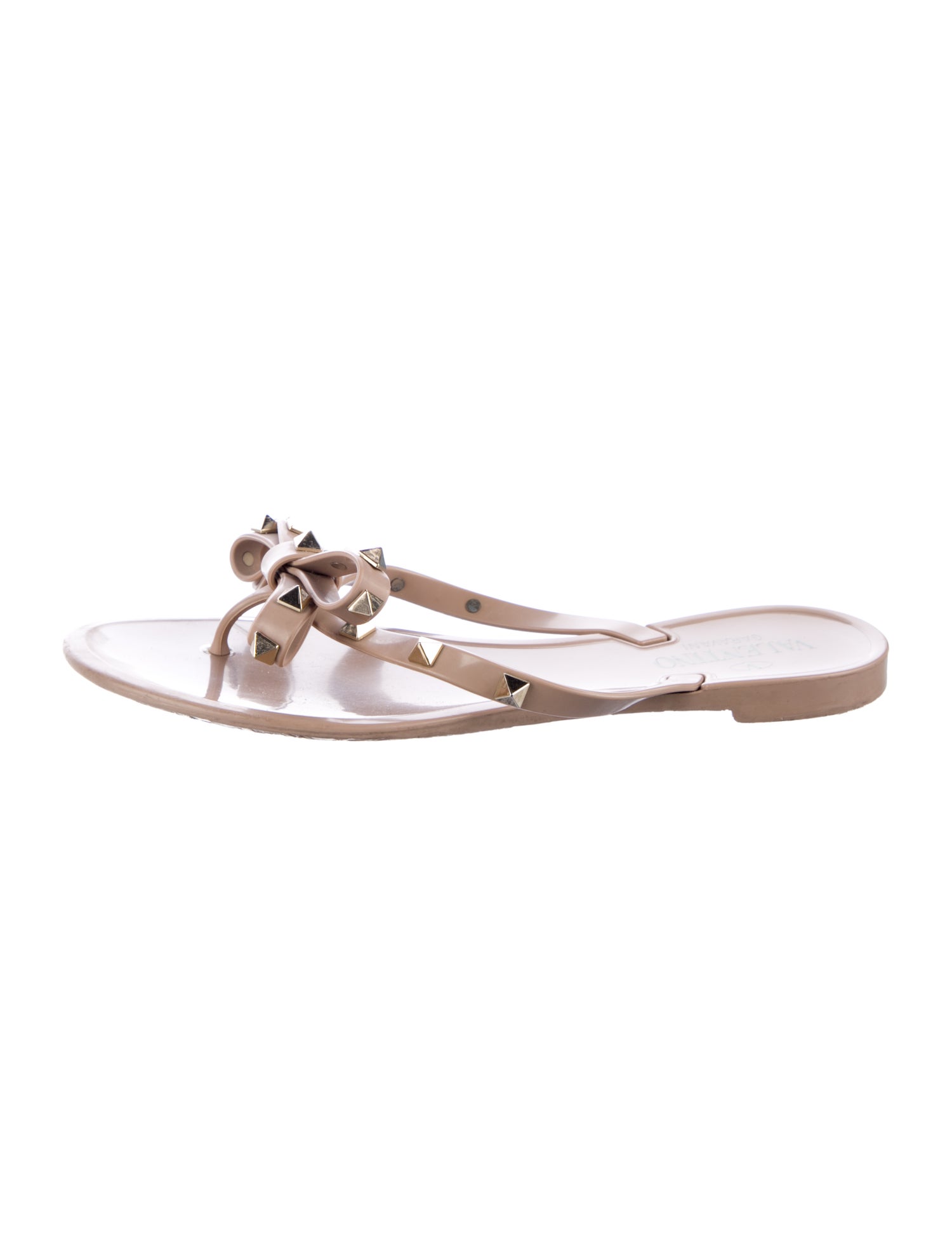 Valentino Rockstud Accents Rubber Slides