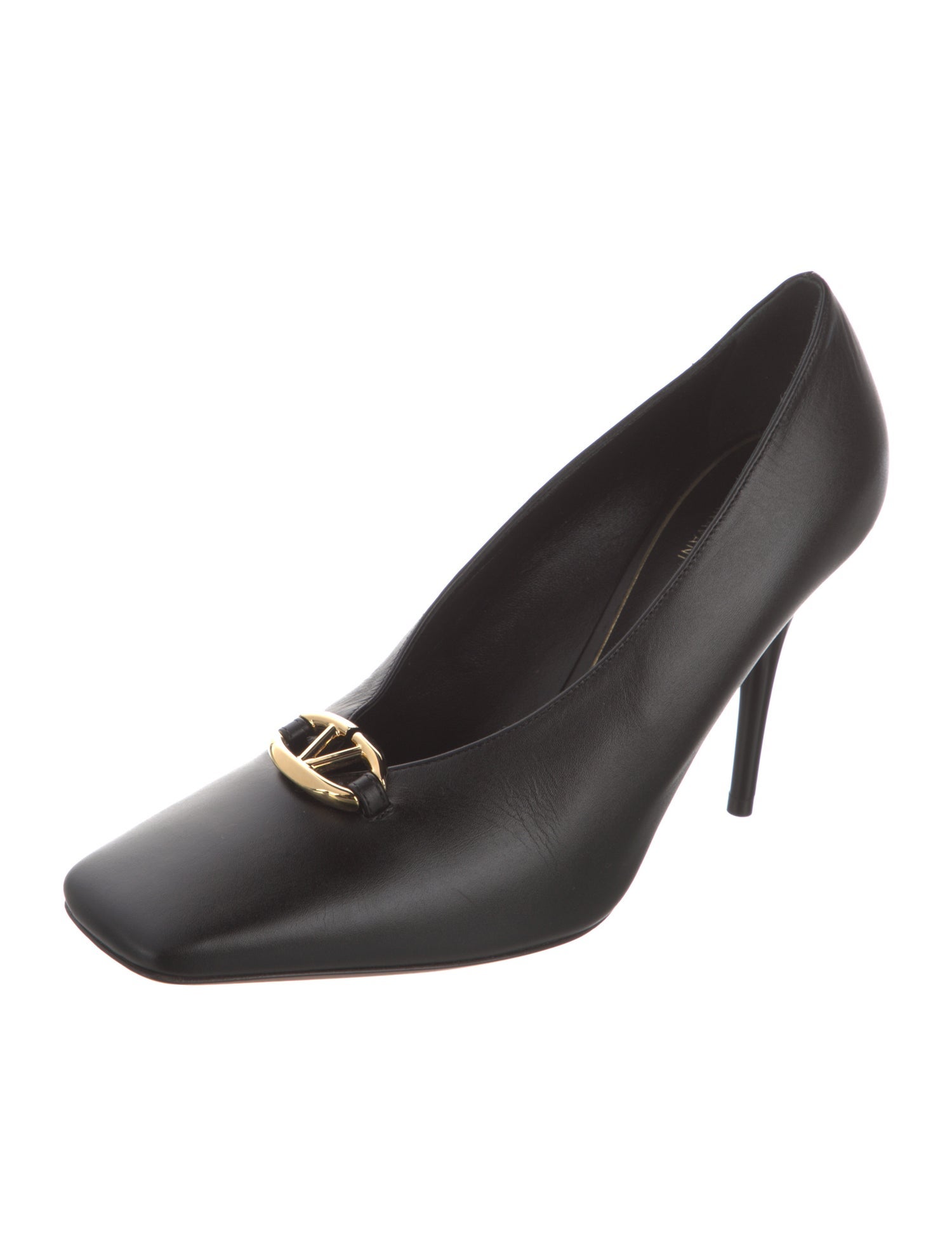 Valentino Rockstud Accents Leather Pumps