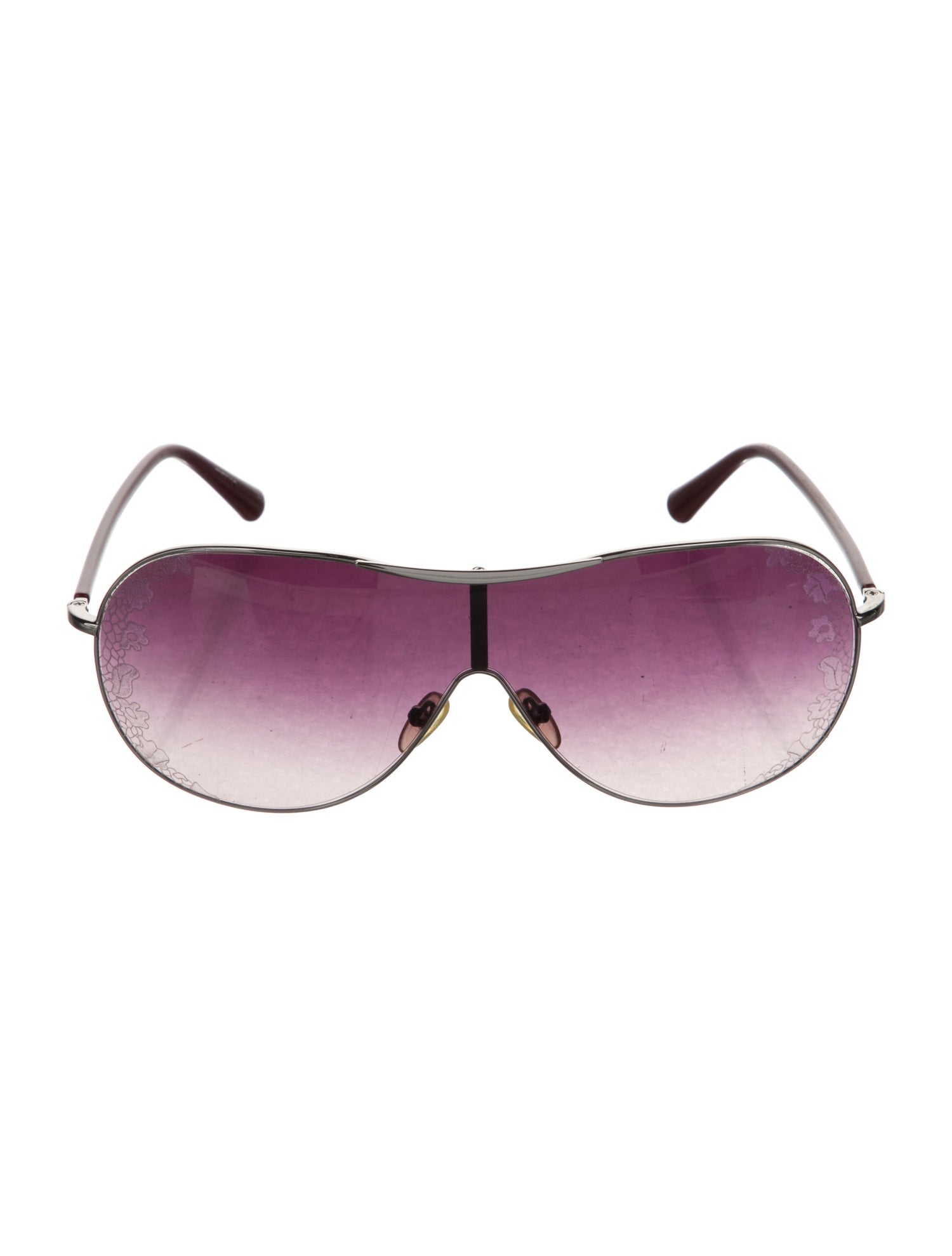 Valentino Rockstud Accents Shield Sunglasses