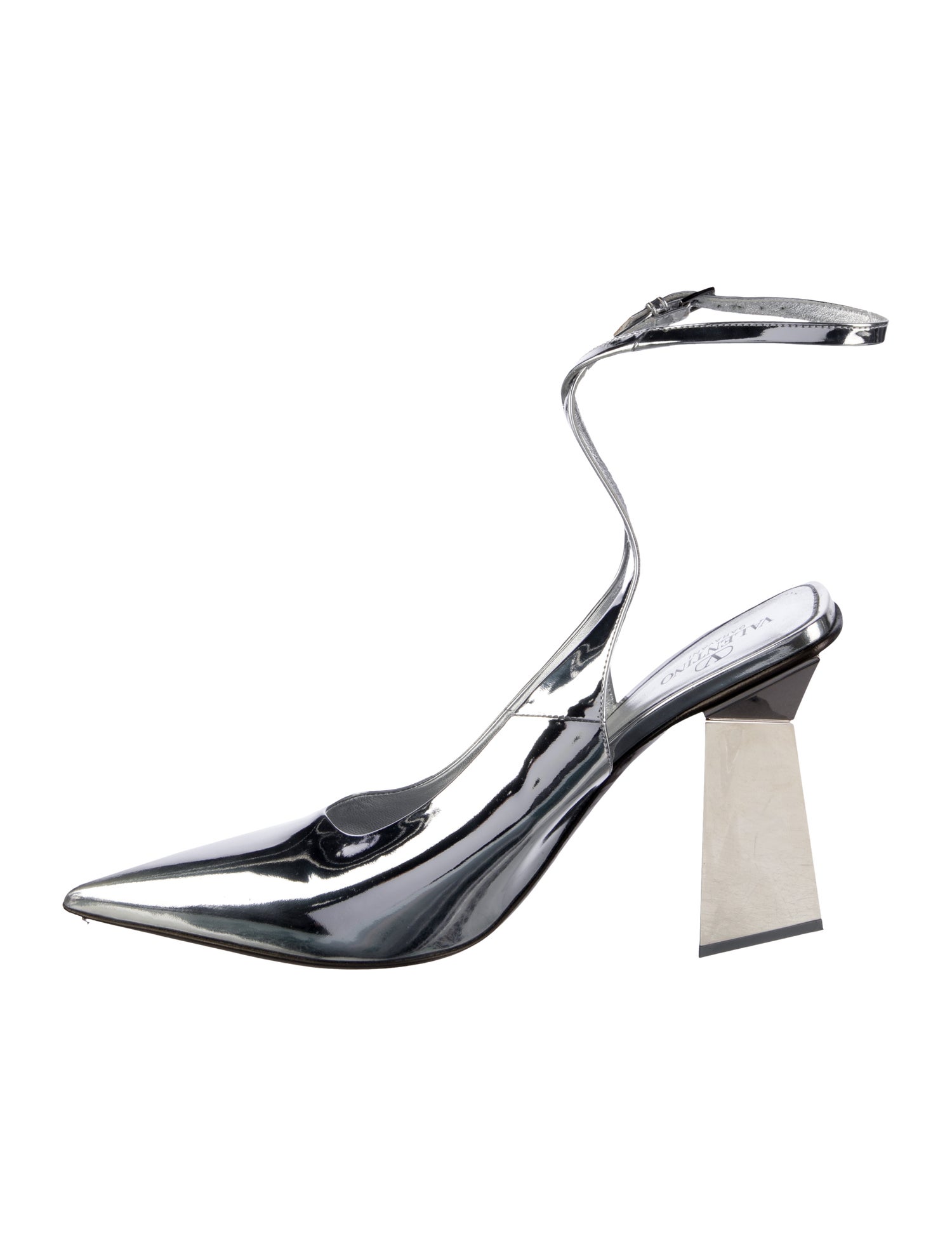 Valentino Leather Colorblock Pattern Slingback Pumps