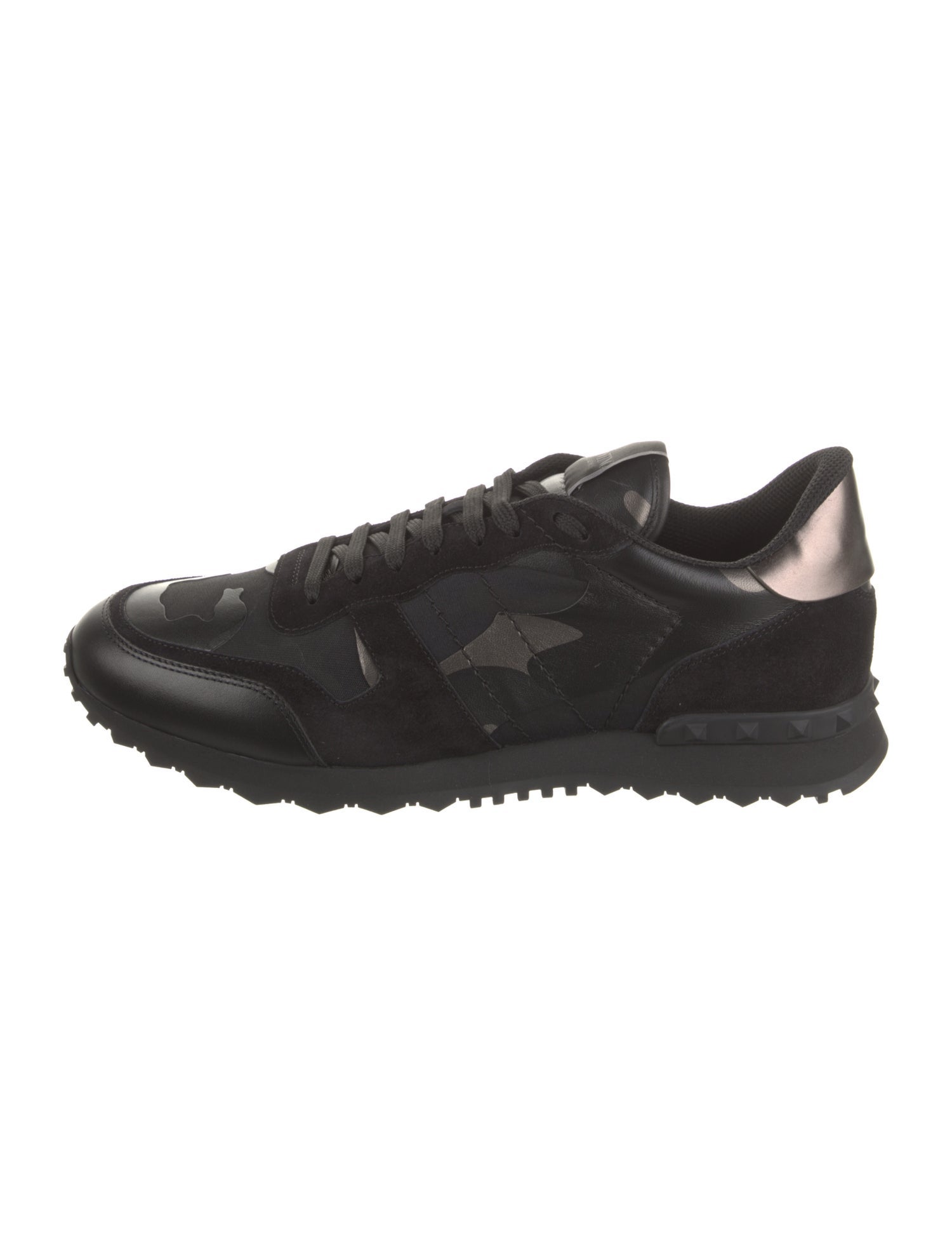 Valentino Leather Studded Accents Sneakers