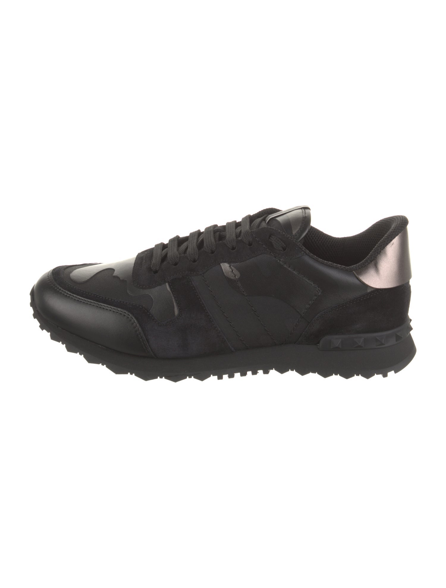 Valentino Leather Studded Accents Sneakers