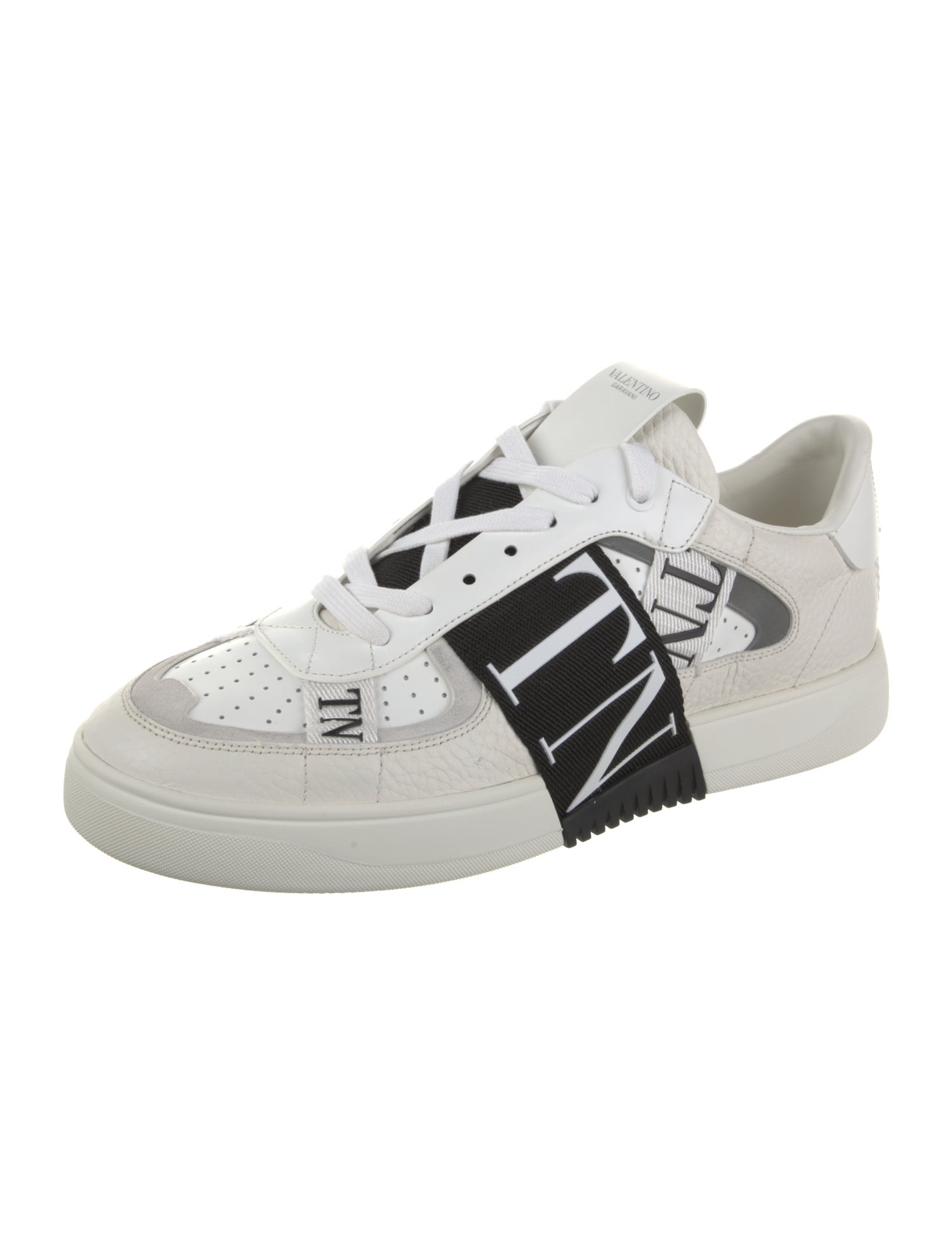 Valentino Leather Printed Sneakers