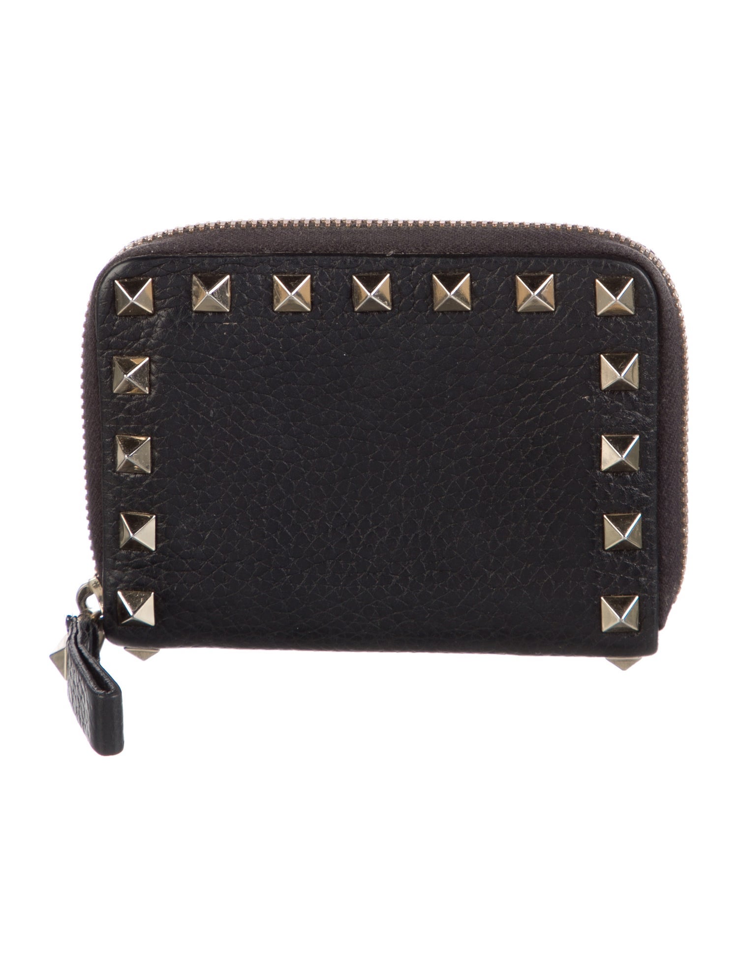 Valentino Rockstud Accents Leather Wallet