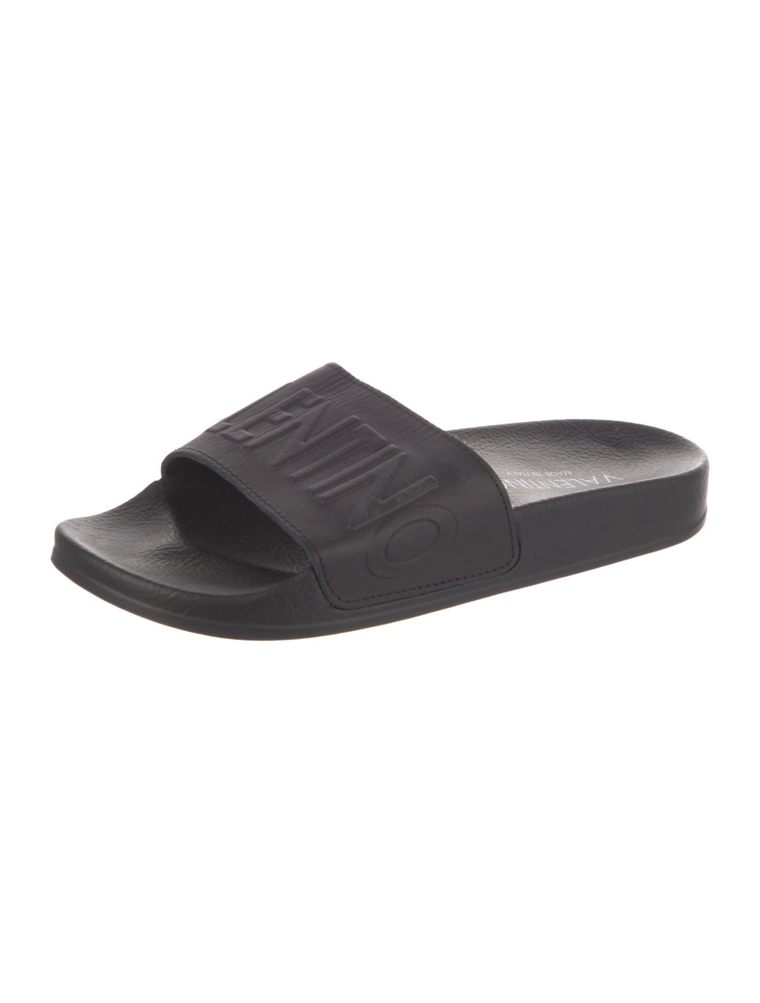 Valentino Rockstud Accents Rubber Slides