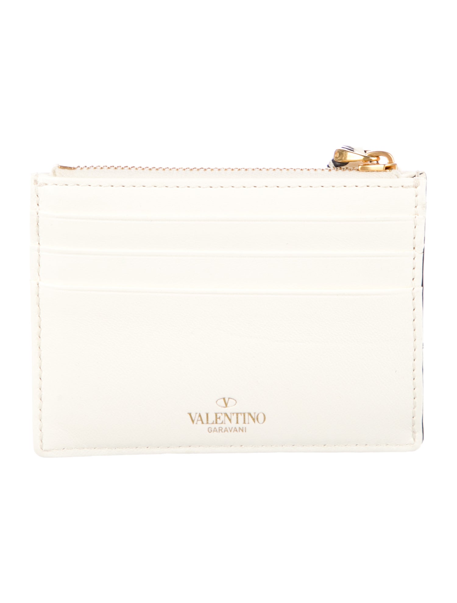 Valentino Rockstud Accents Leather Wallet