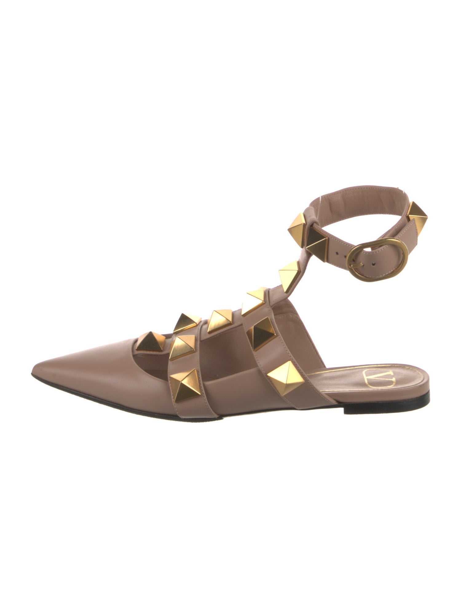 Valentino Rockstud Accents Leather Mules