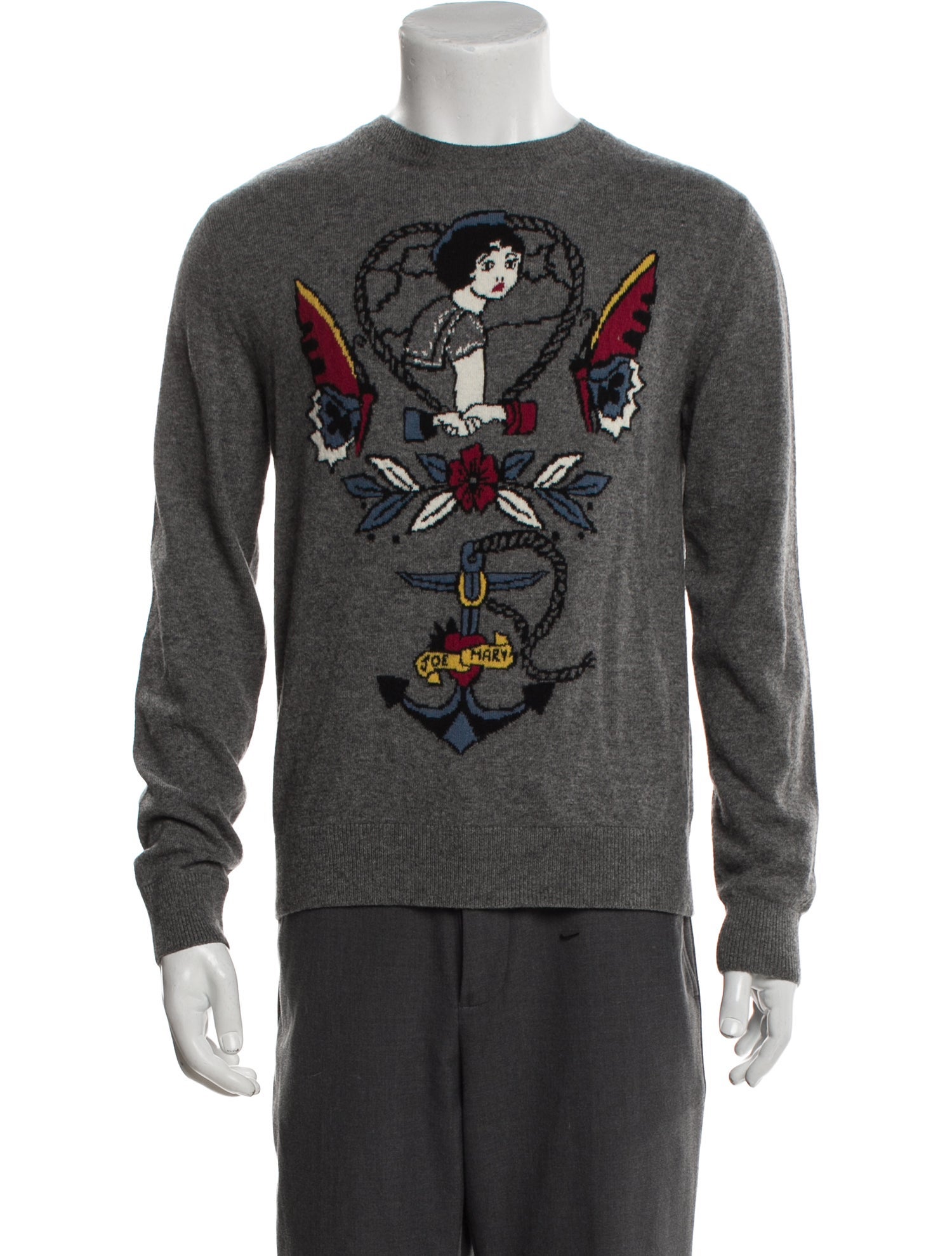 Valentino Virgin Wool Graphic Print Pullover