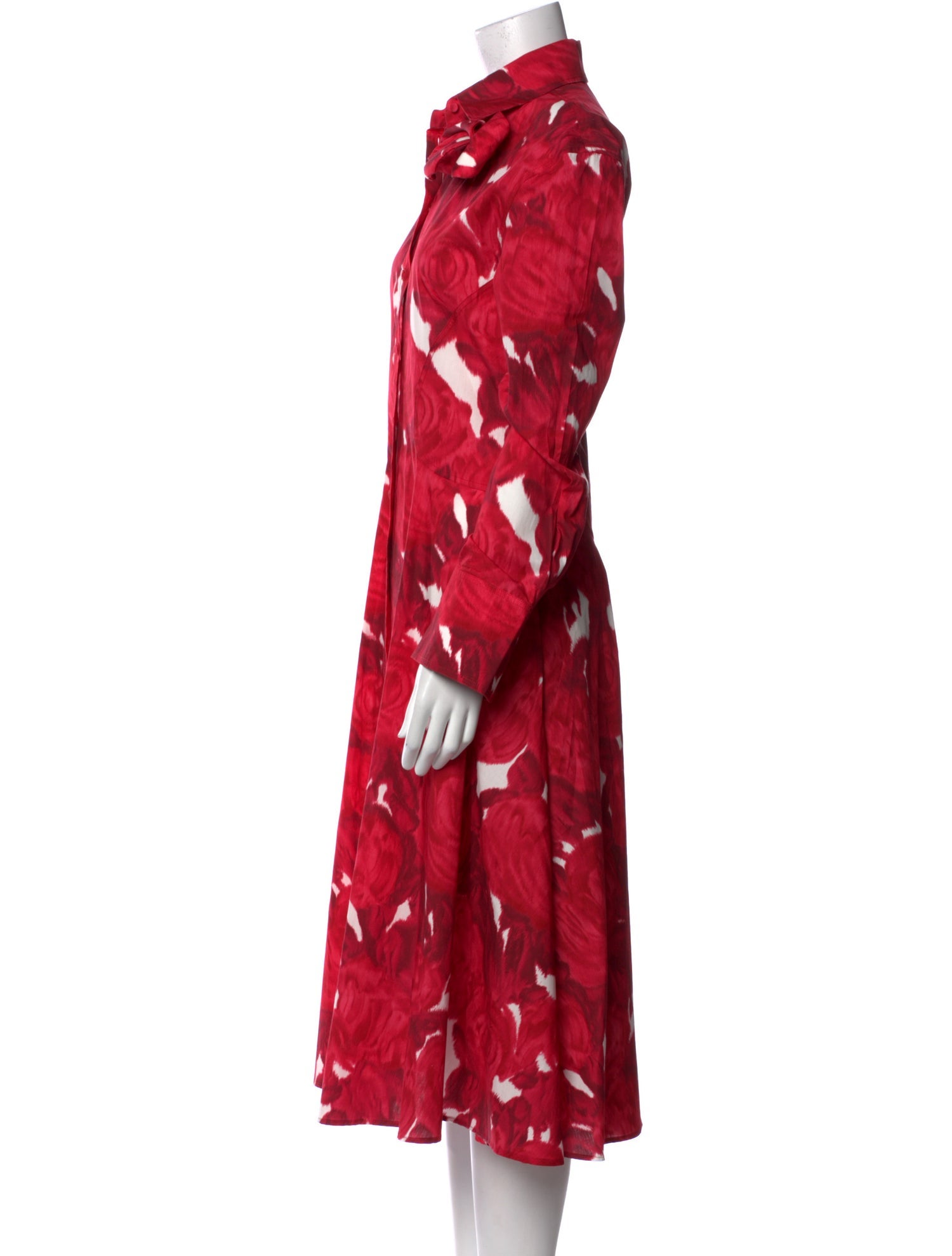 Valentino Floral Print Midi Length Dress