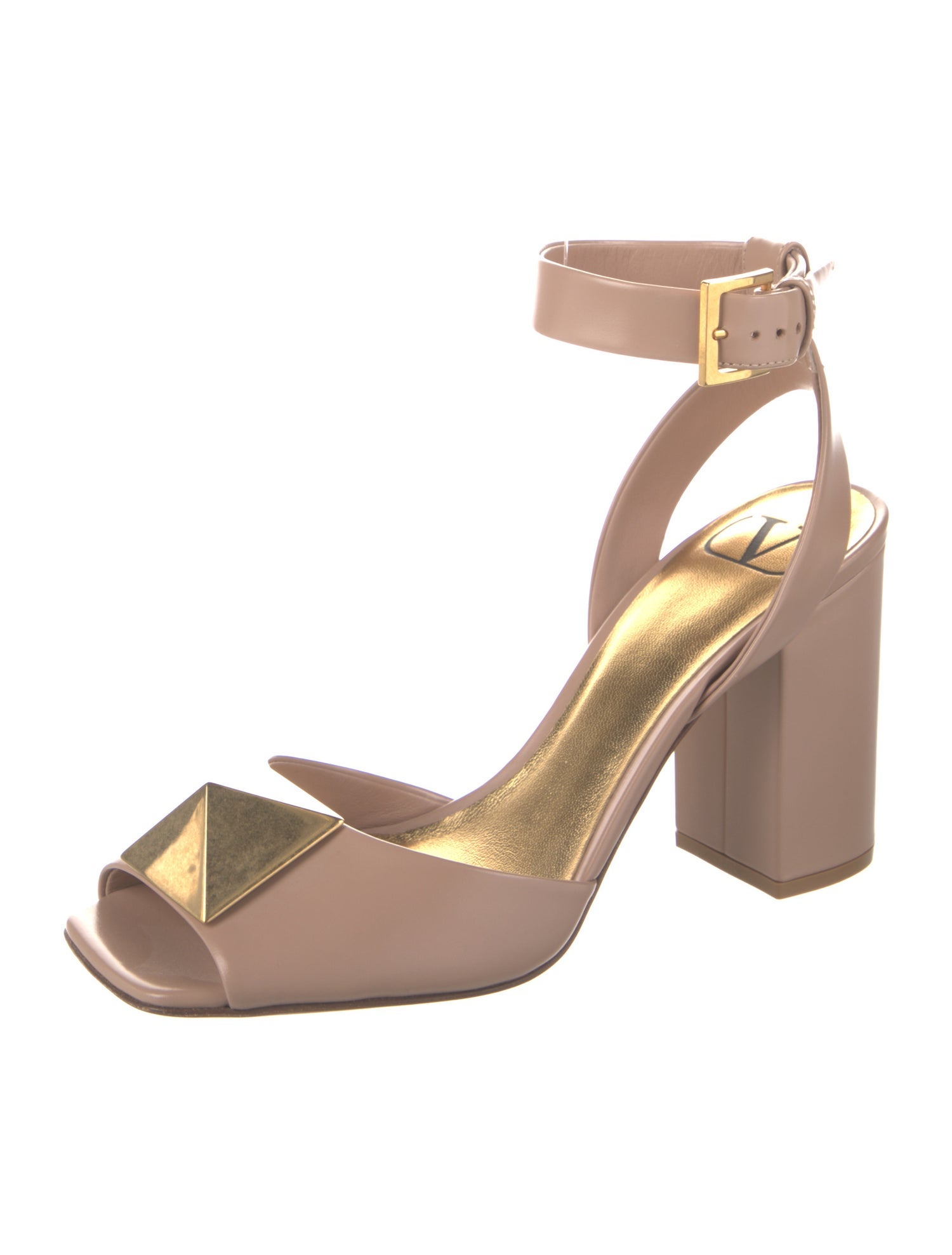 Valentino Rockstud Accents Leather Sandals w/ Tags