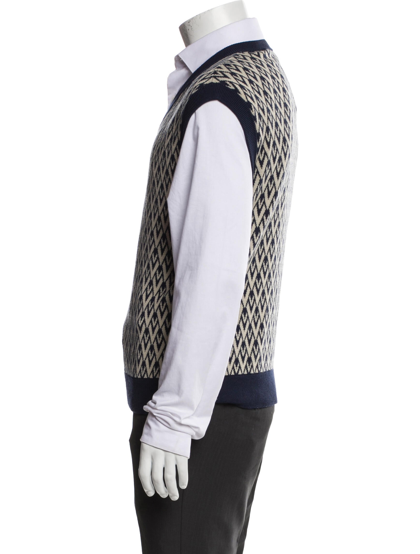 Valentino Virgin Wool Printed Vest w/ Tags