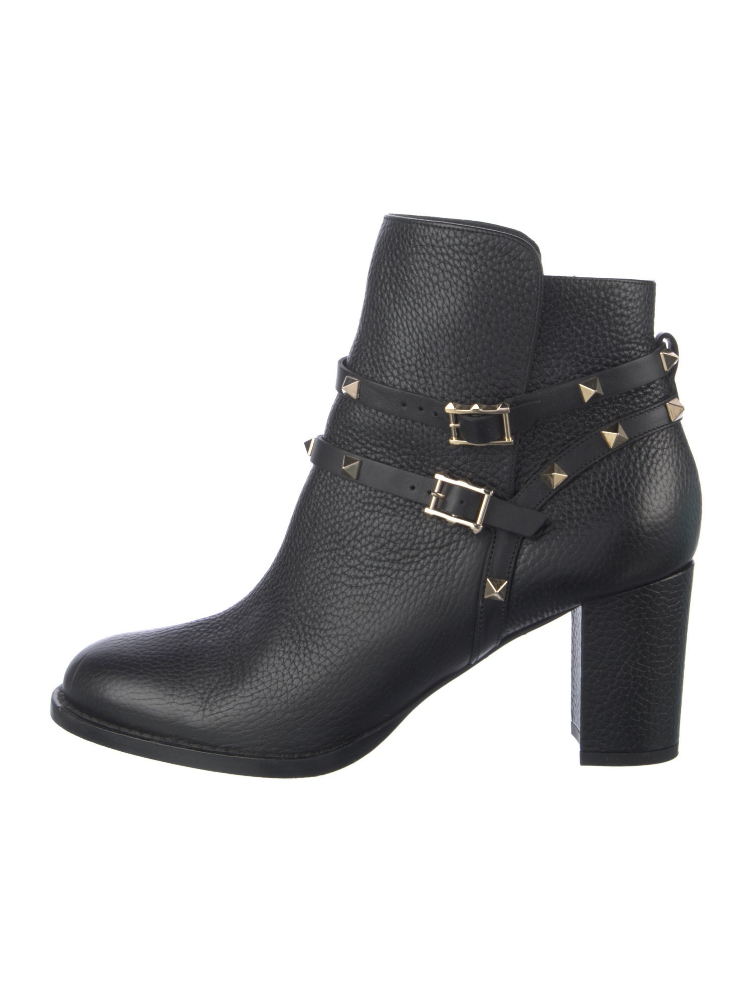 Valentino Rockstud Accents Leather Boots