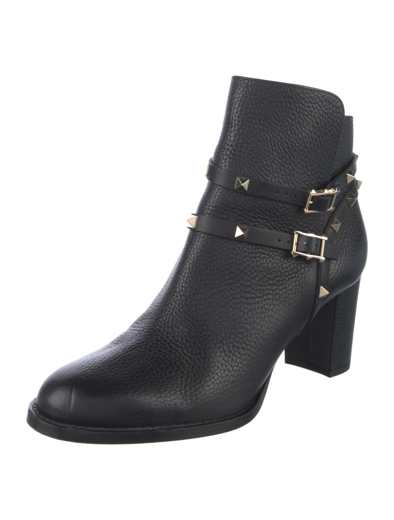 Valentino Rockstud Accents Leather Boots
