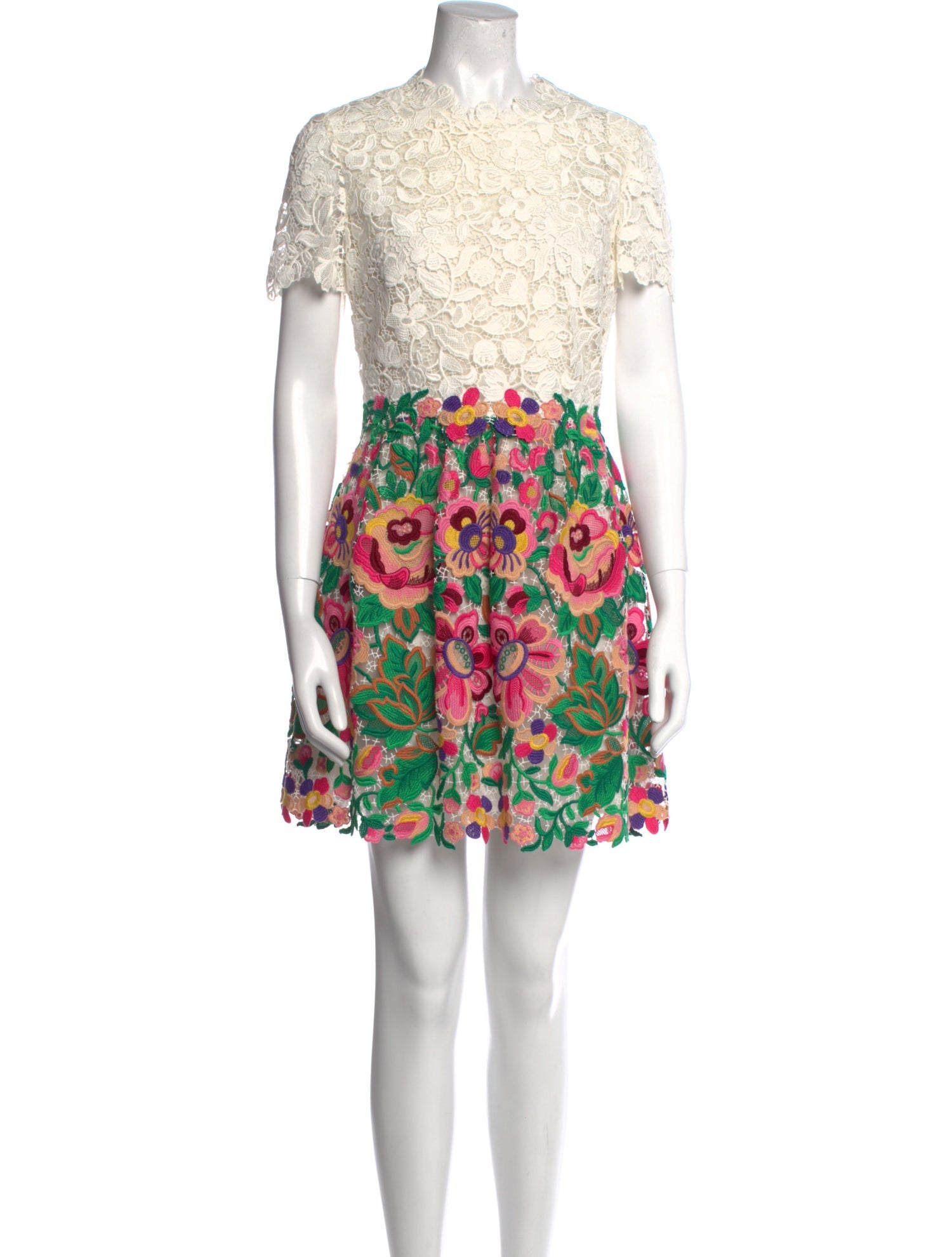 Valentino Floral Print Mini Dress