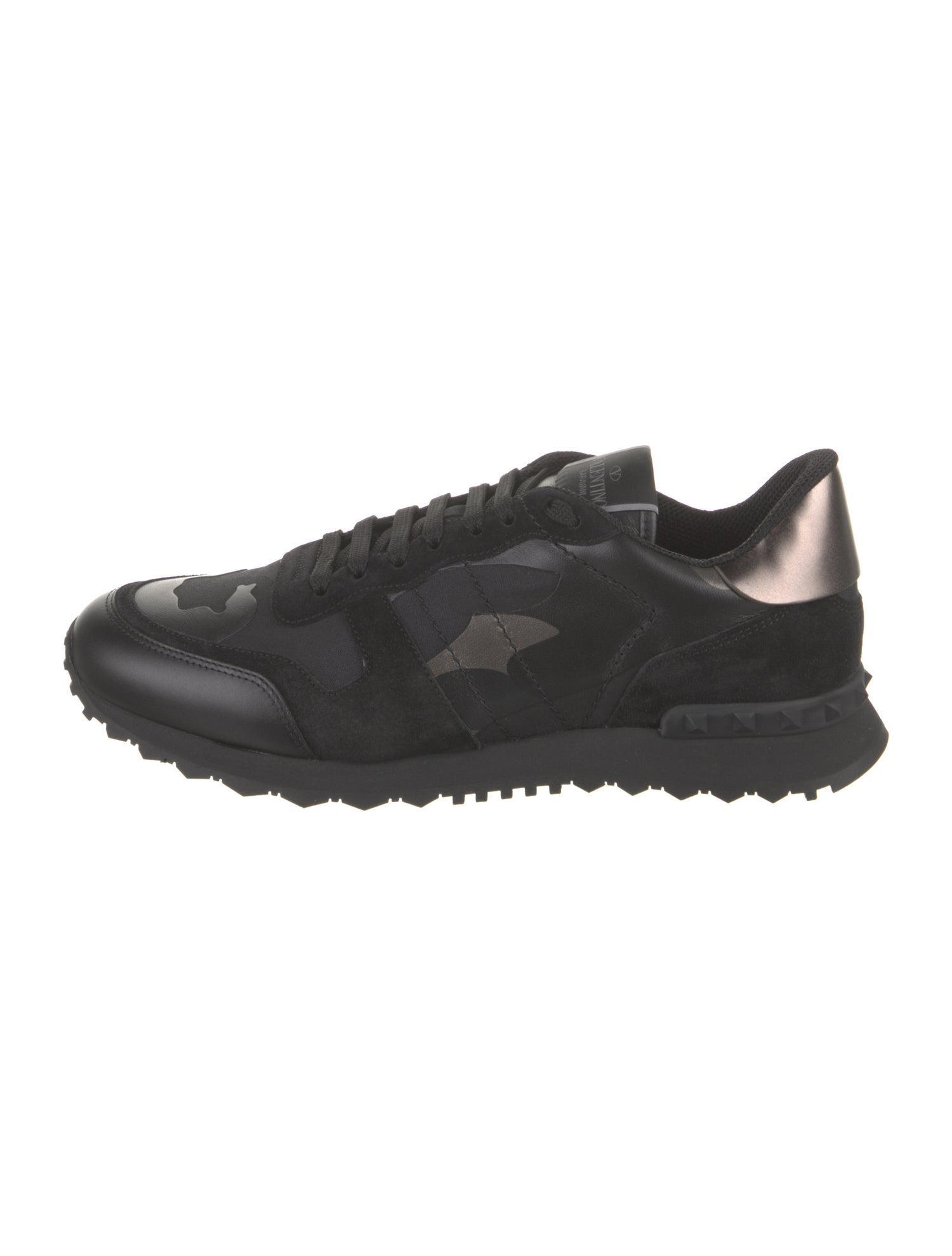 Valentino Leather Printed Sneakers