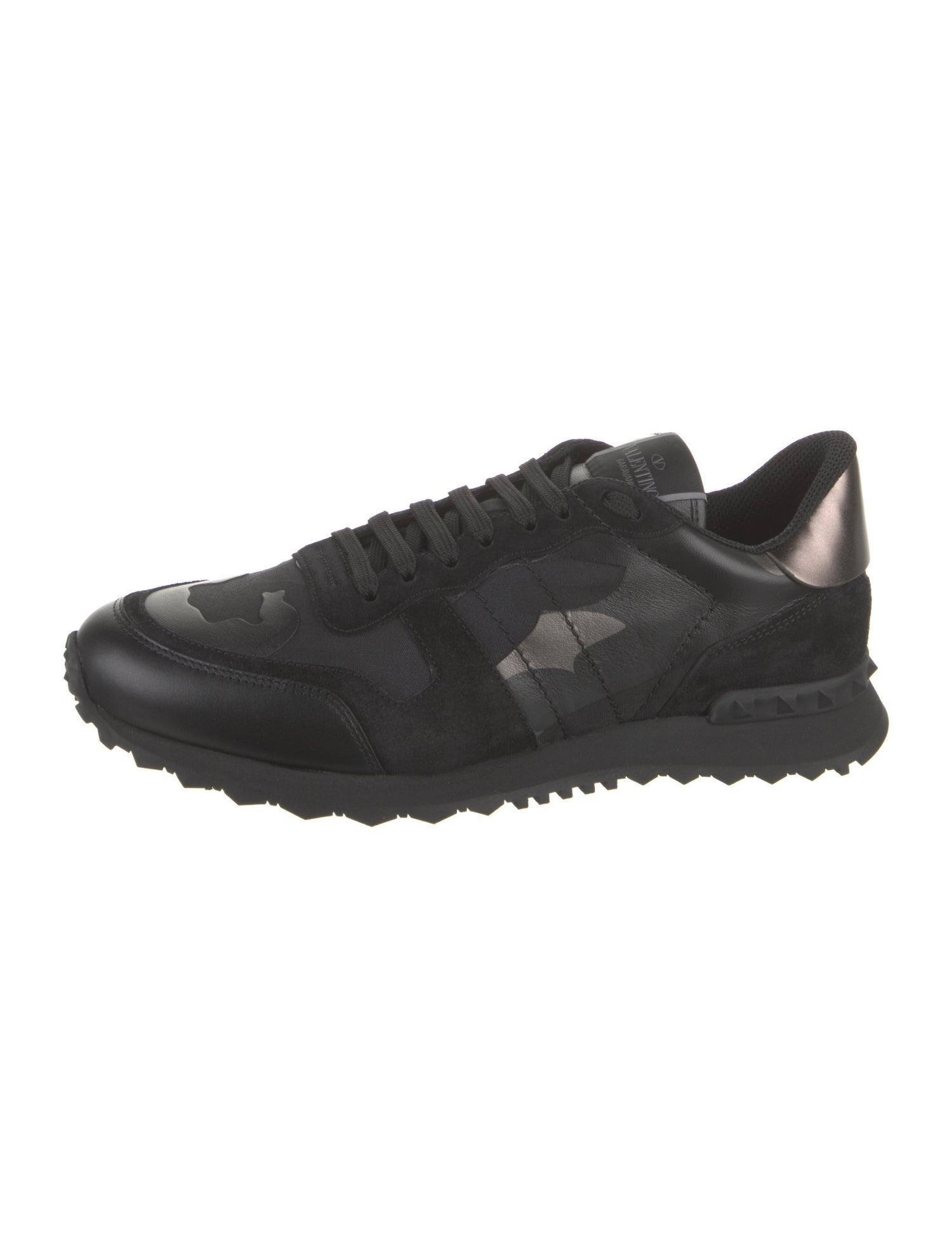 Valentino Leather Printed Sneakers