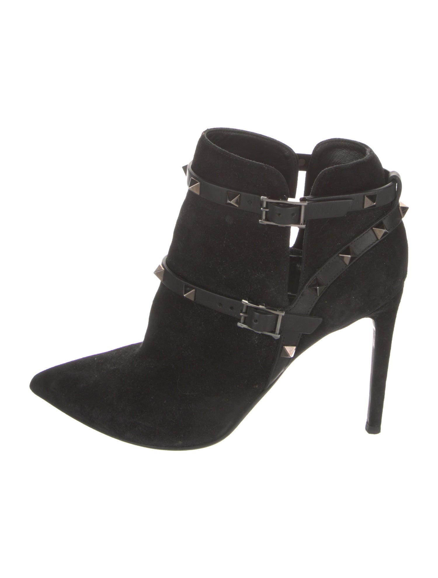 Valentino Rockstud Accents Suede Boots