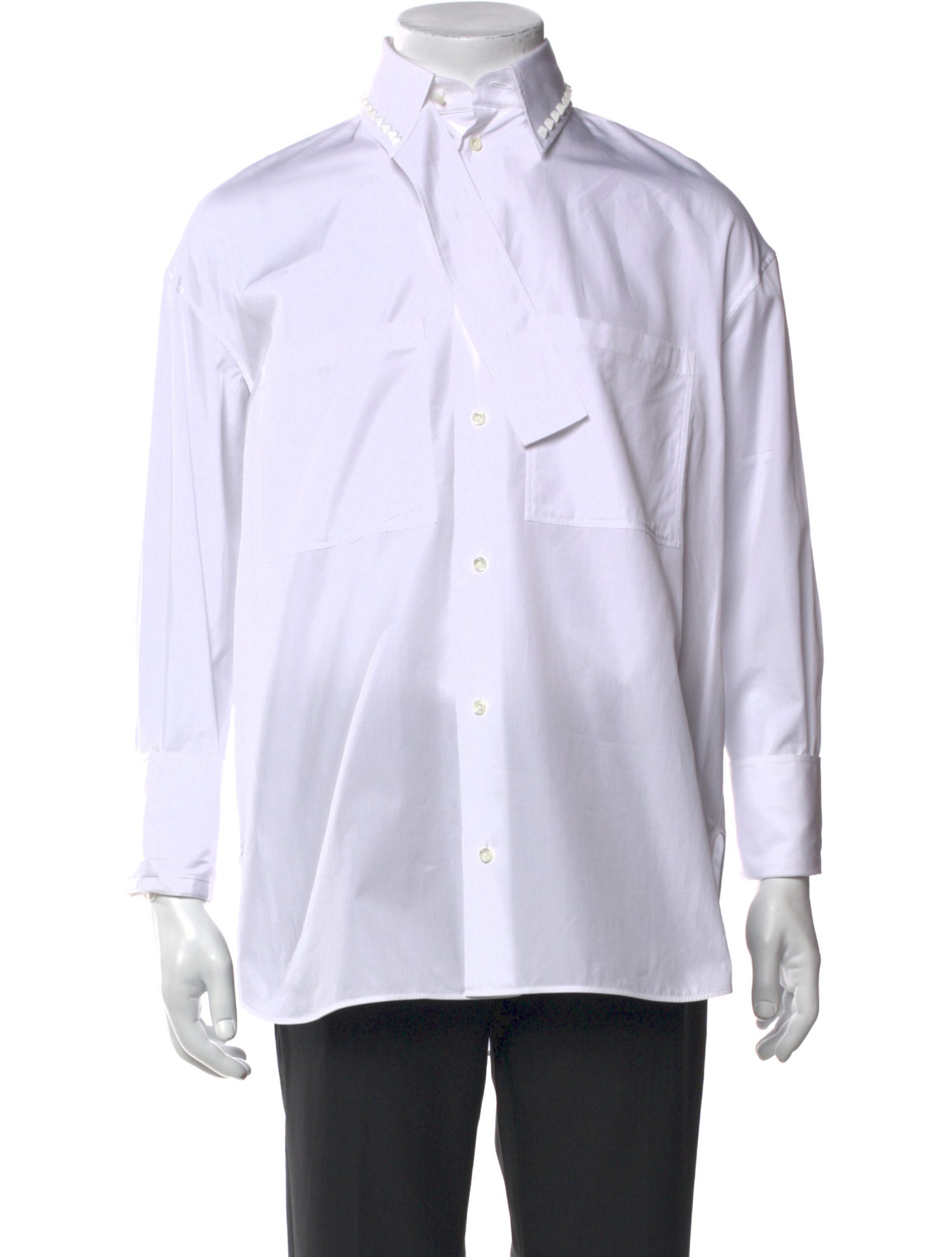 Valentino Long Sleeve Tuxedo Shirt