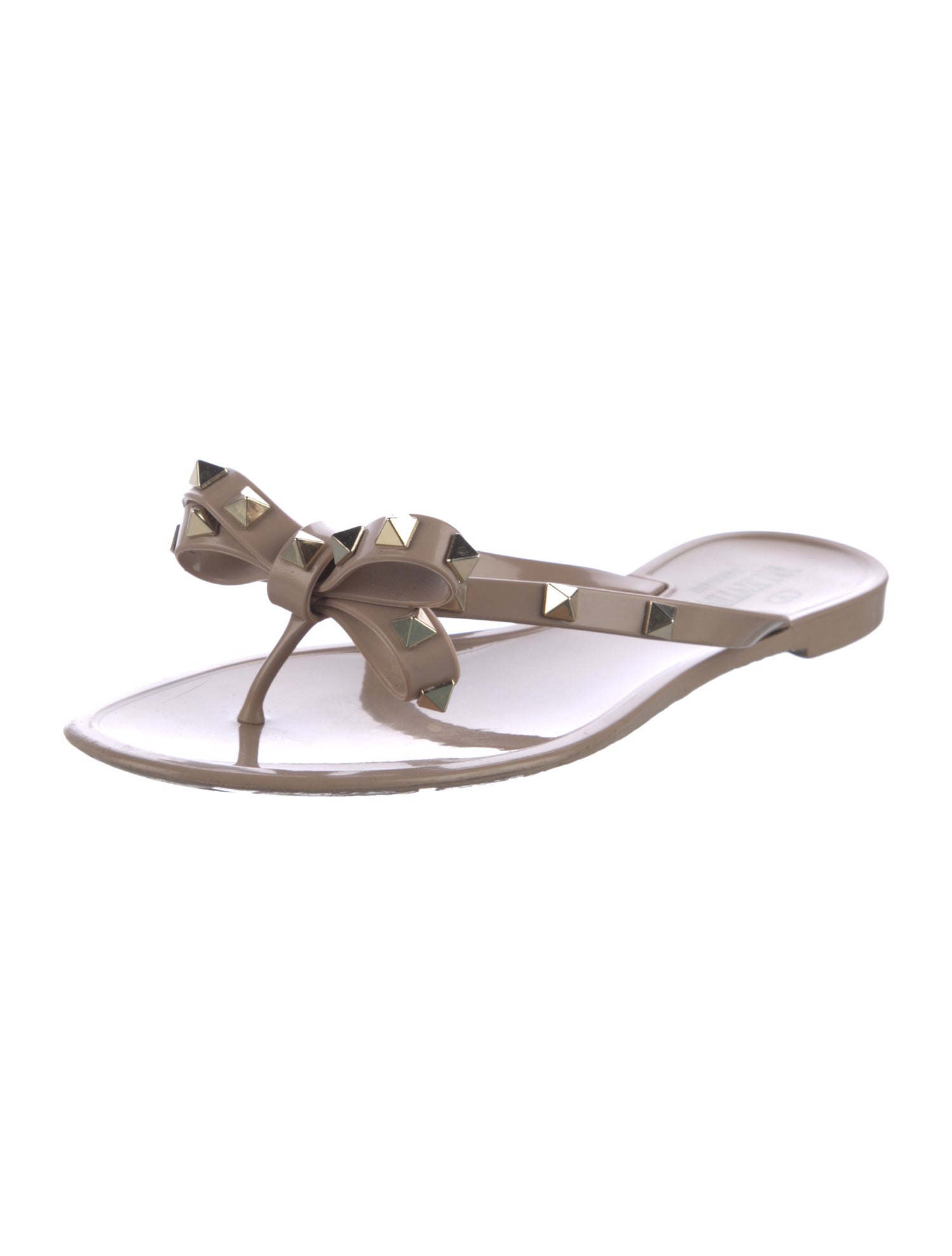 Valentino Rockstud Accents Rubber Slides